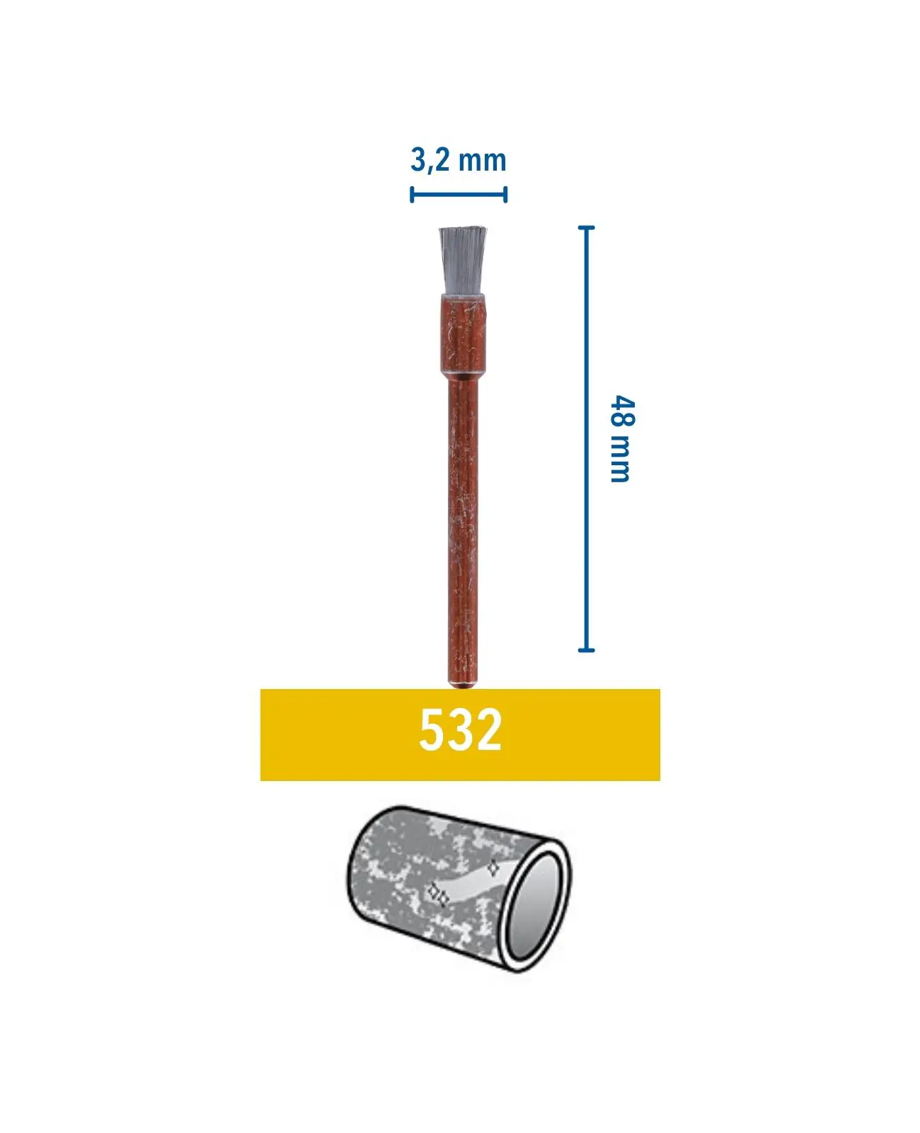 Dremel Edelstahlbürste Ø 3,2 mm 3 Stück Dremel Edelstahlbürste Ø 3,2 mm 3 Stück