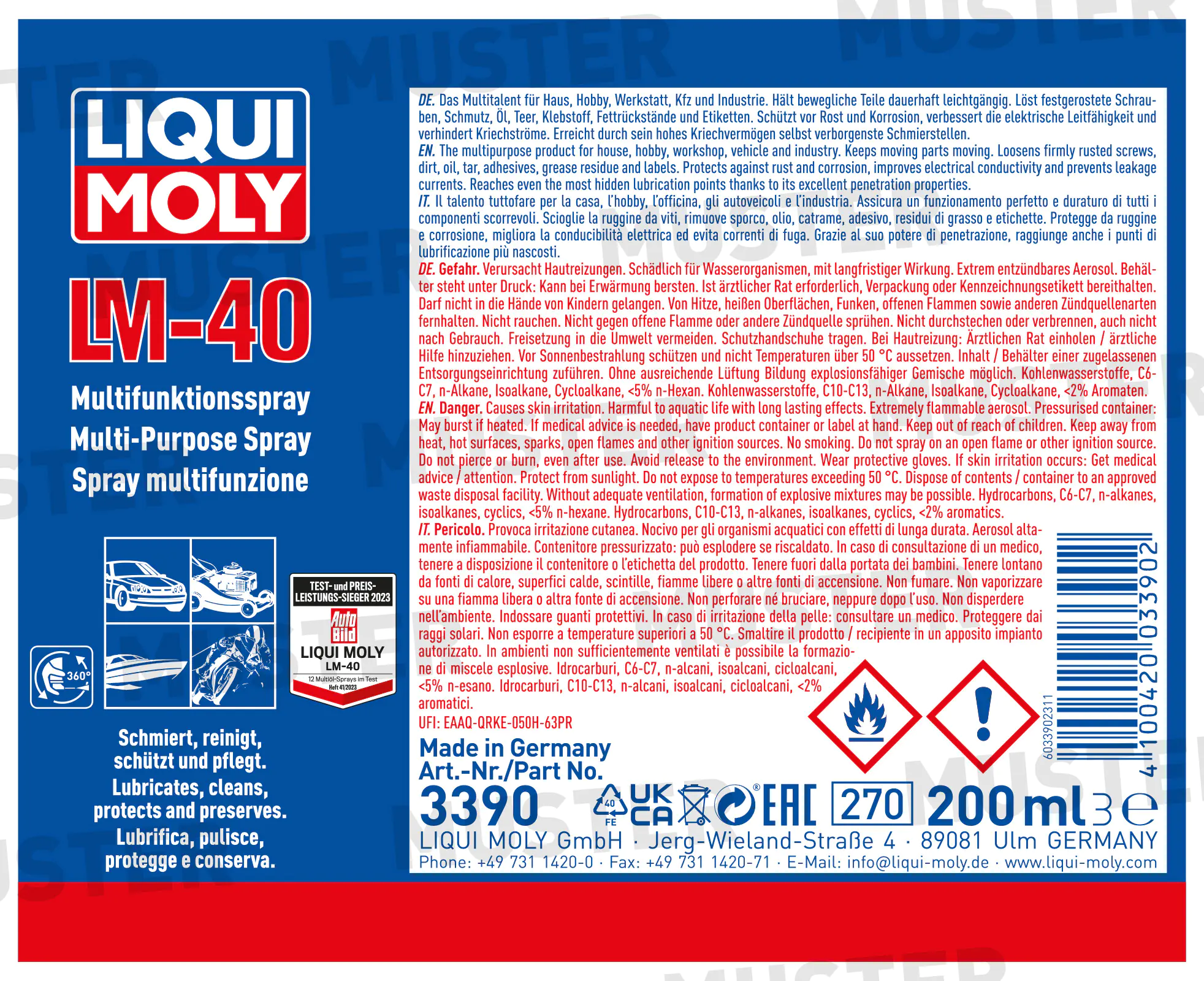 Liqui Moly Multifunktionsspray LM 40 200 ml