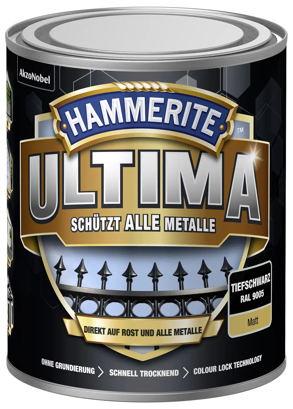 Hammerite Metallschutzlack ULTIMA 750 ml tiefschwarz matt