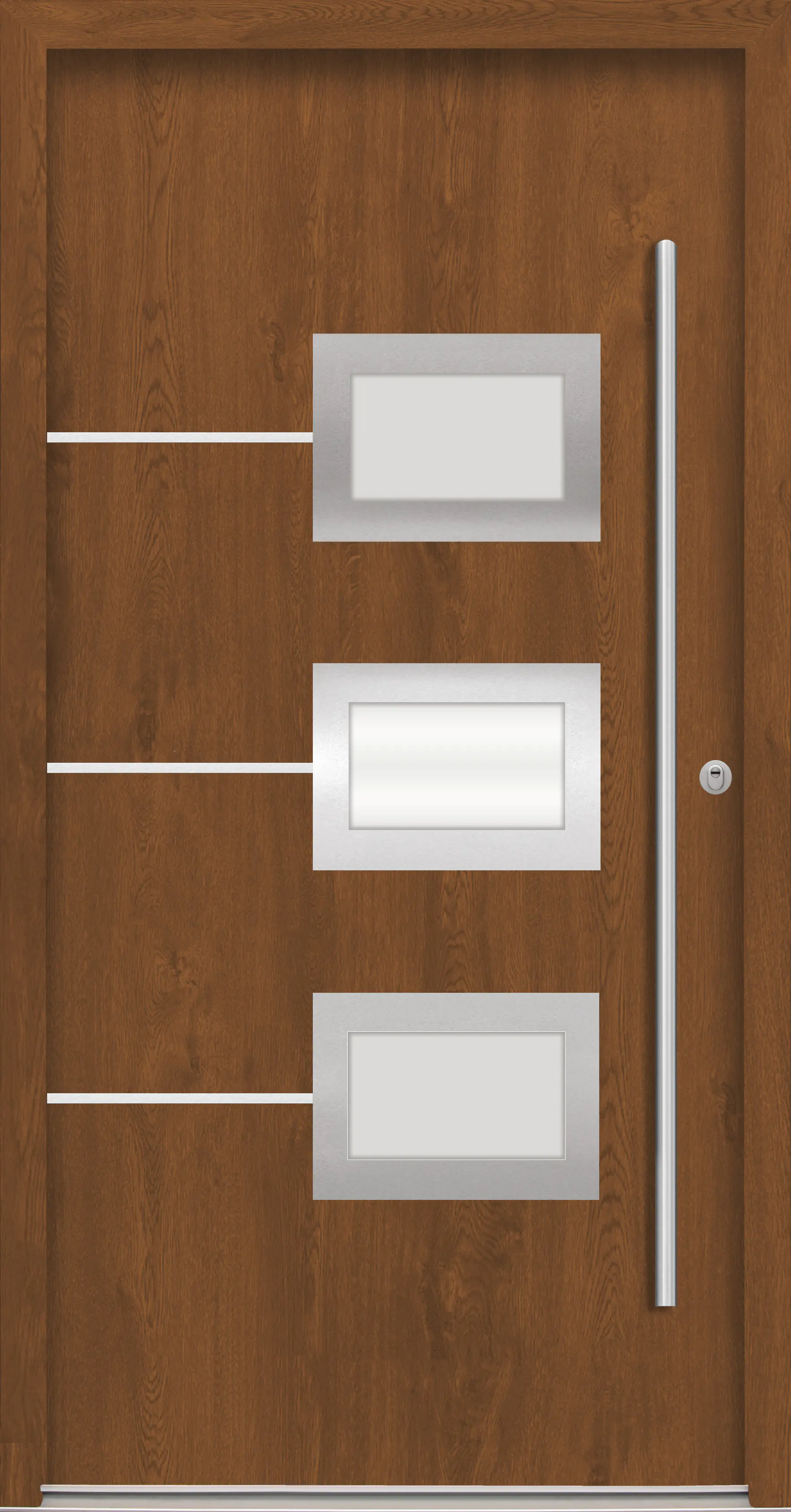 Splendoor Haustür Passivedoor Premium B03 RC2 Golden Oak DIN Rechts 110 x 210 cm