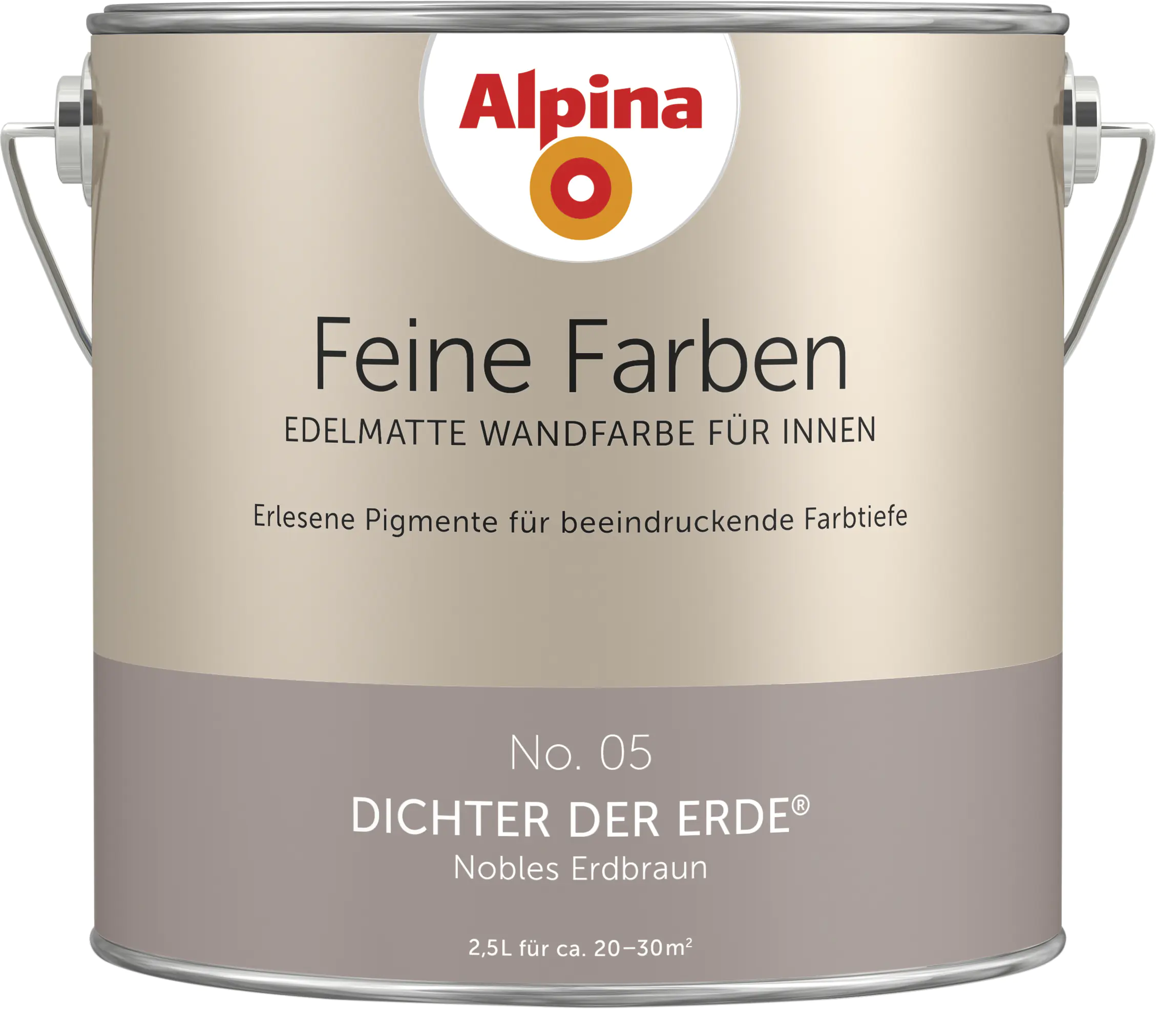 Alpina Feine Farben No. 05 Dichter der Erde 2,5 L nobles erdbraun edelmatt Alpina Feine Farben No. 05 Dichter der Erde 2,5 L nobles erdbraun edelmatt