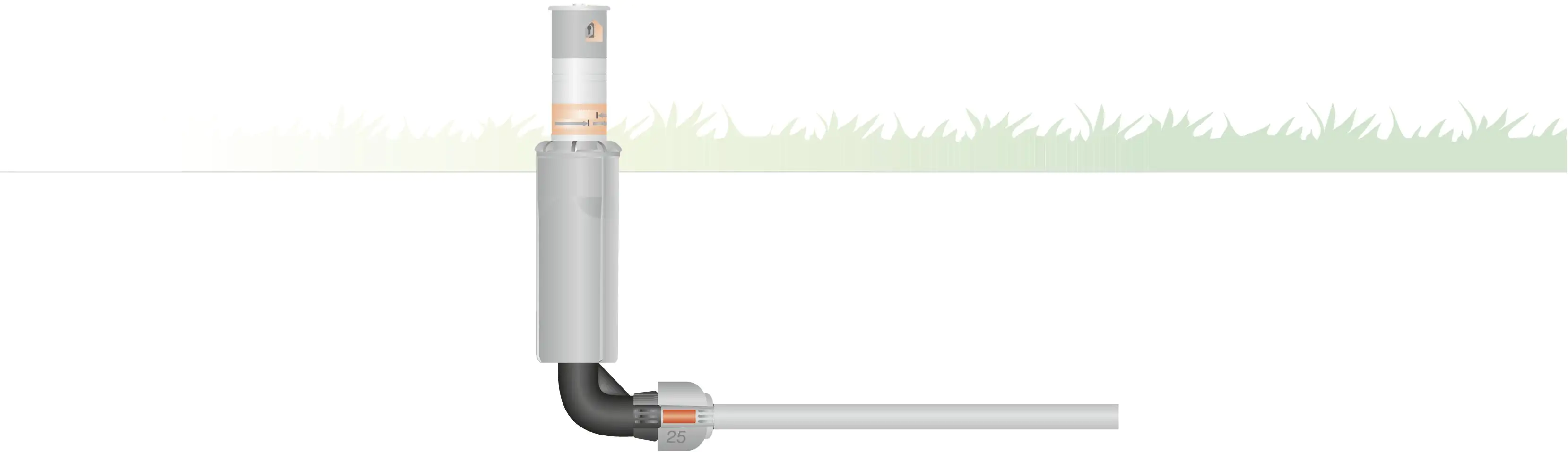 Gardena L Stück für Sprinkler 25 mm x 3/4" Außengewinde