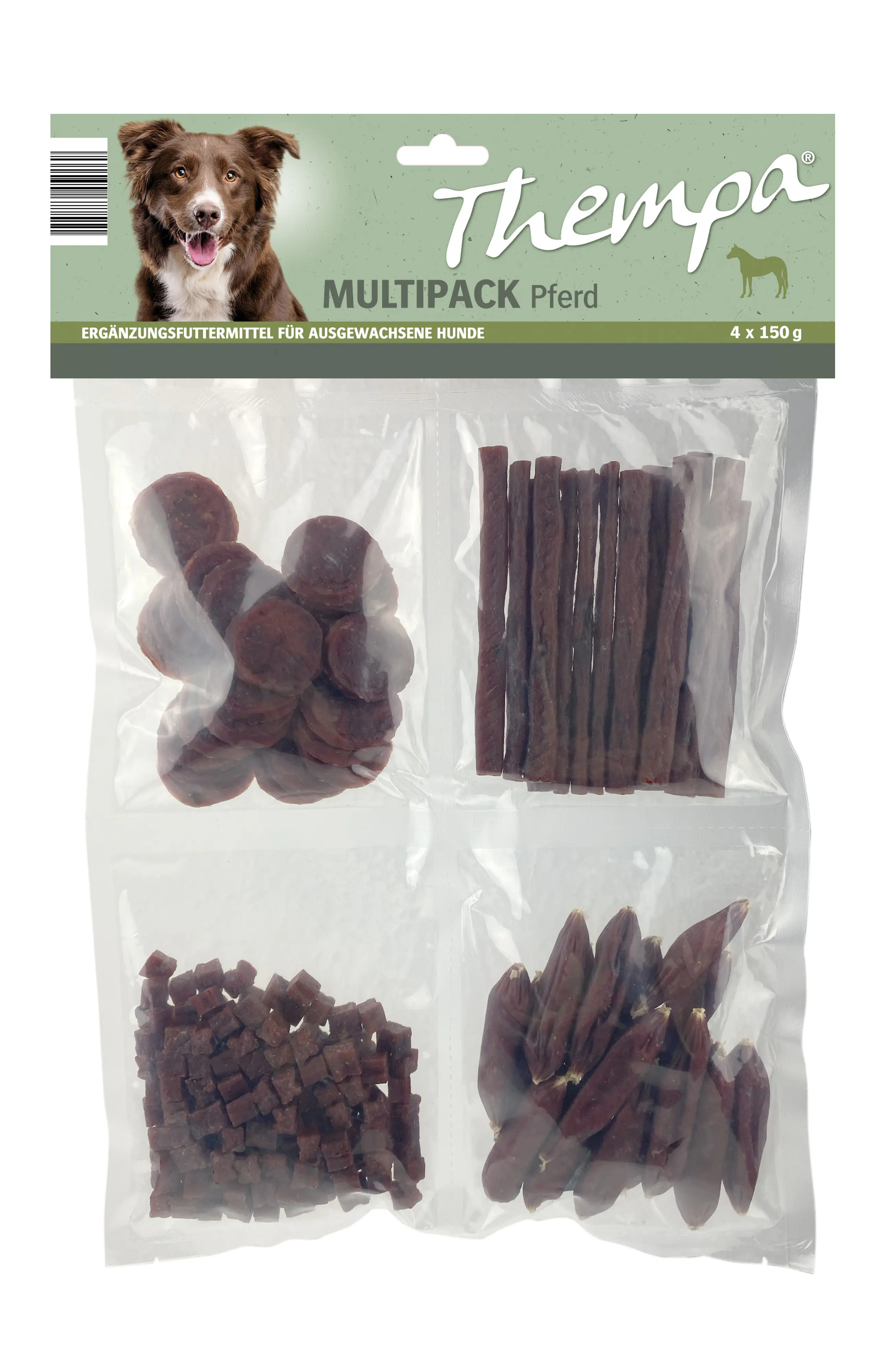 Thempa Hundesnack Adult Multipack 4 x 150 g Pferd Thempa Hundesnack Adult Multipack 4 x 150 g Pferd