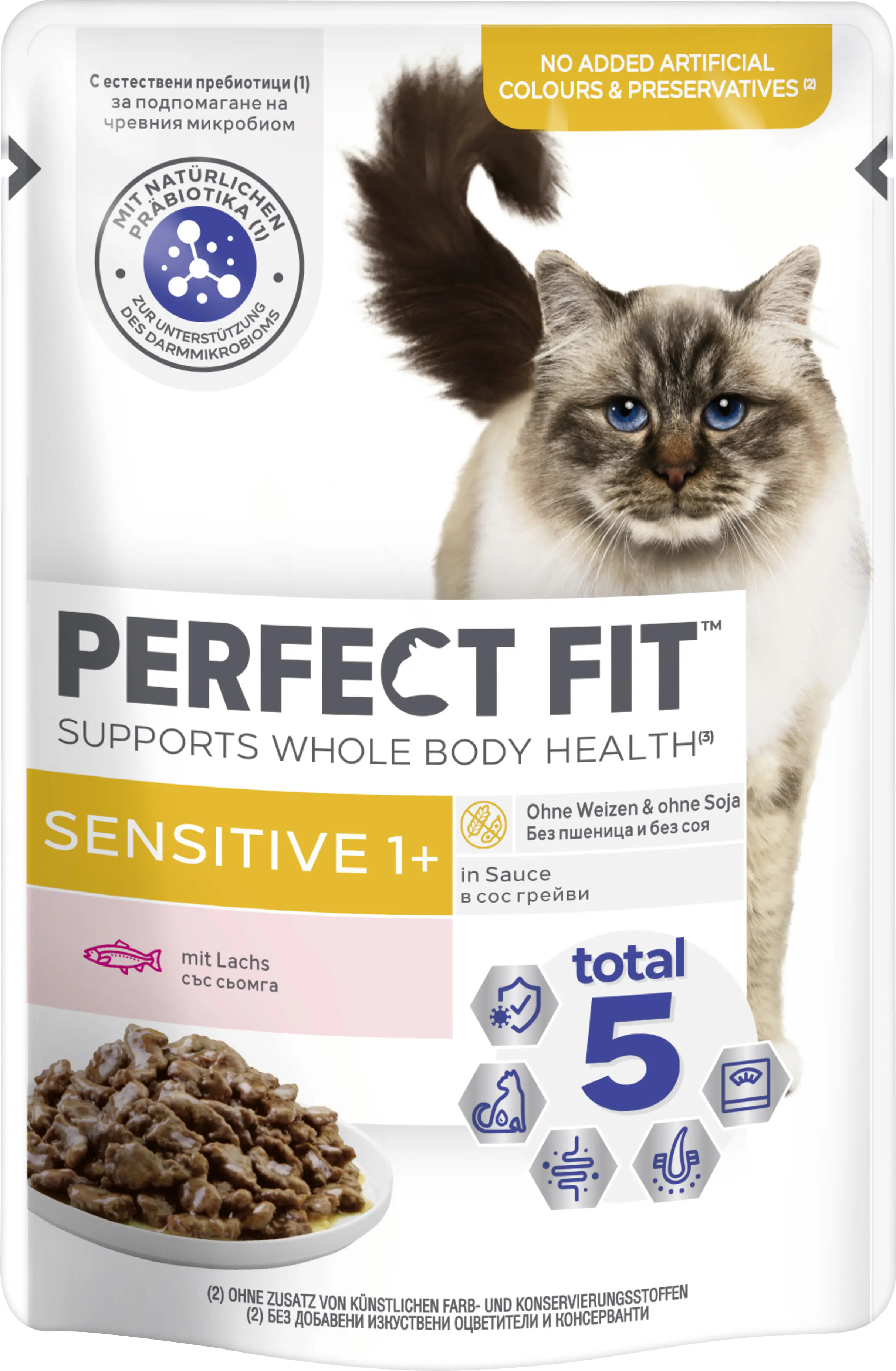 Perfect Fit Katzenfutter Sensitive mit Lachs Portionsbeutel à 85 g