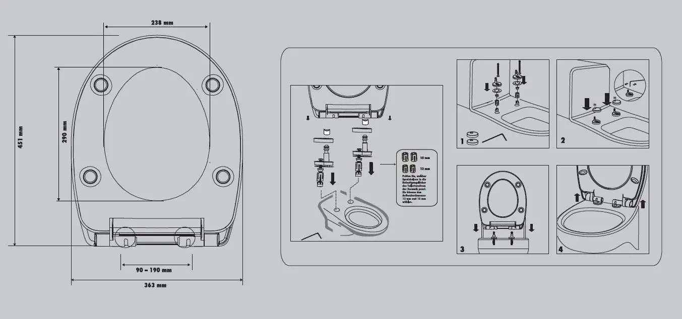 Primaster WC-Sitz mit Absenkautomatik Flaschenpost weiß