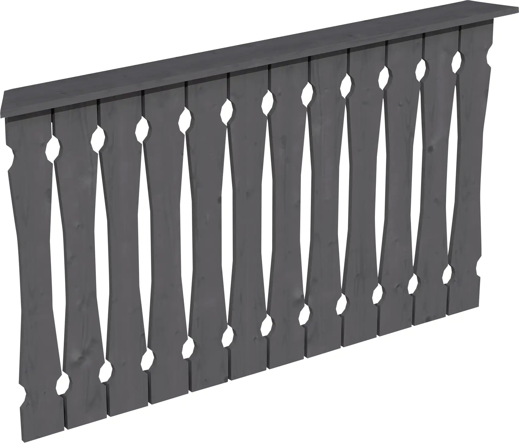 SKAN HOLZ Brüstung Balkonschalung 150 x 96 cm Fichte