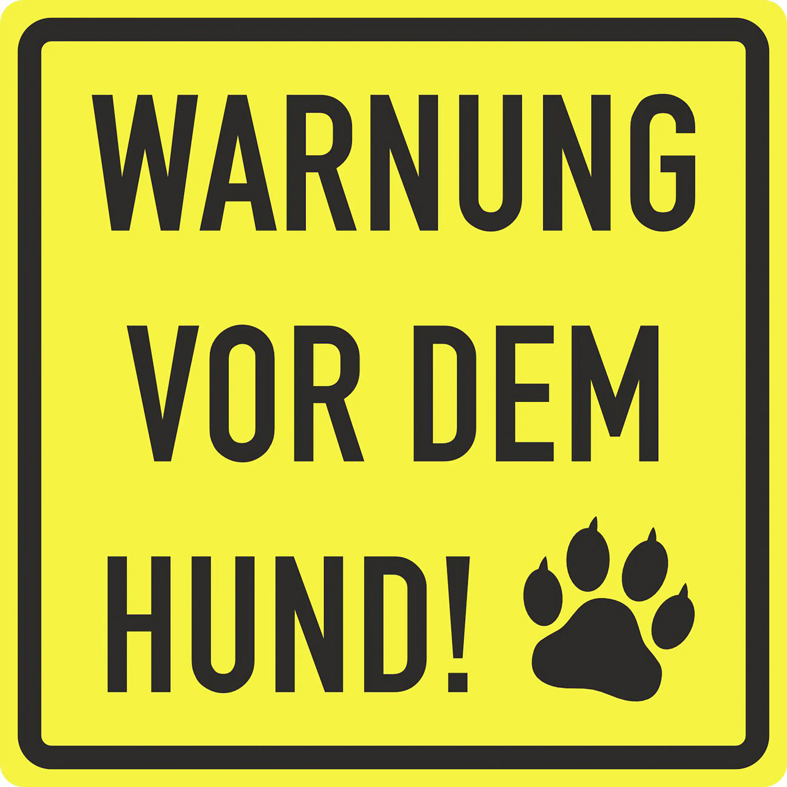 Hermann Schütz Hinweisschild Warnung vor dem Hund 10 x 10 cm  Hermann Schütz Hinweisschild Warnung vor dem Hund 10 x 10 cm