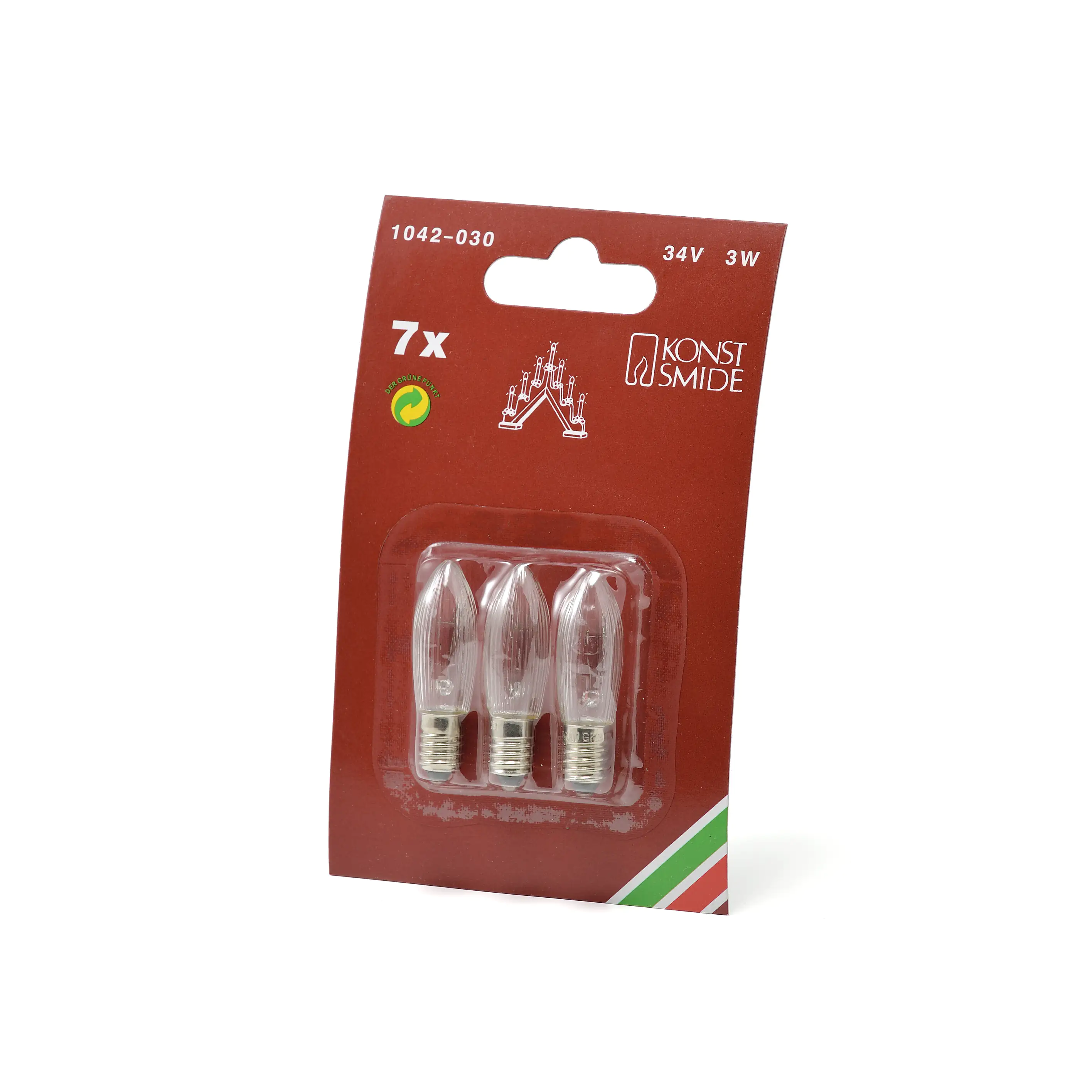 Konstsmide Ersatzbirne klar 34 V 3 W 3 Stück