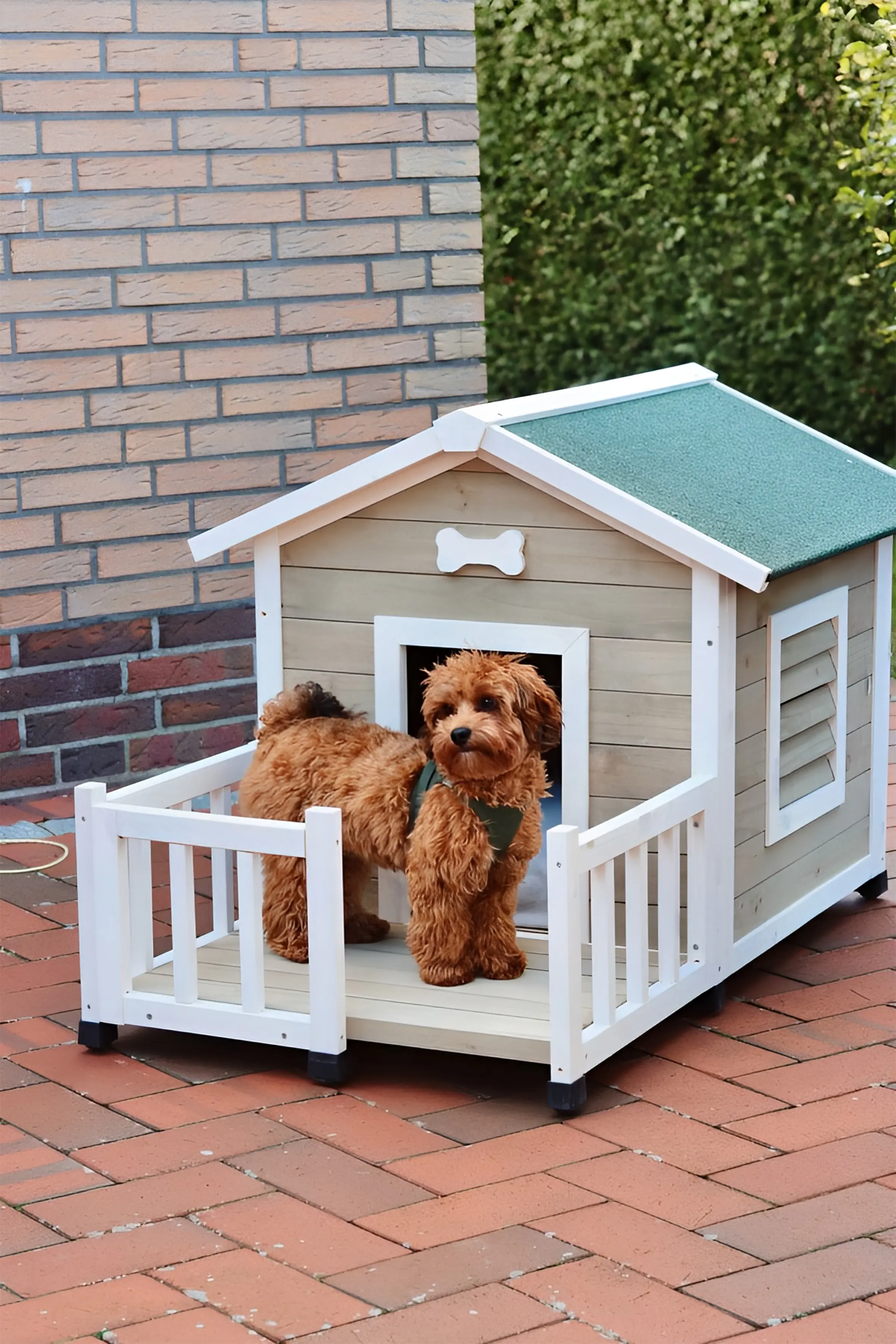 Nobby Hundehütte Talamone Java 115 x 76 cm braun-weiß