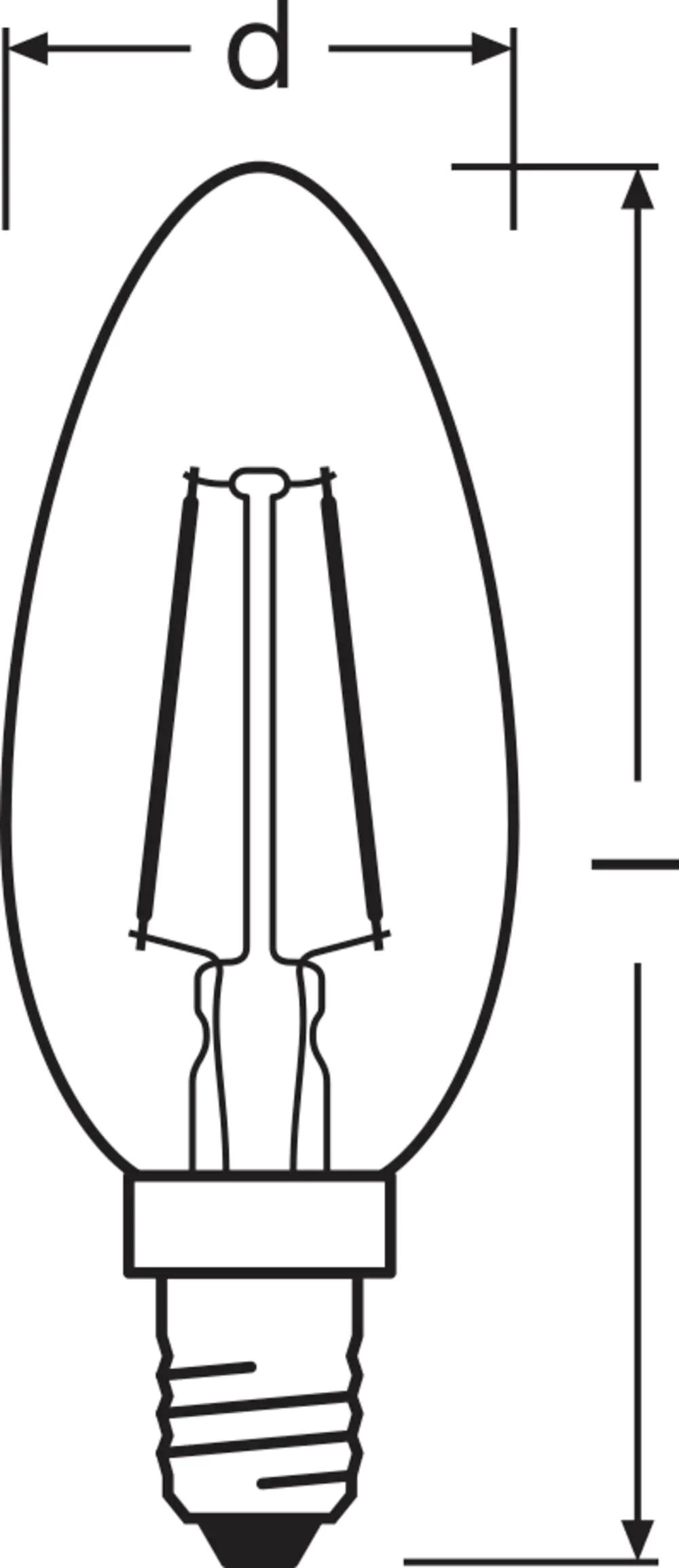 Osram LED Kerzenlampe geriffelt E14 1,5 W warmweiß amber