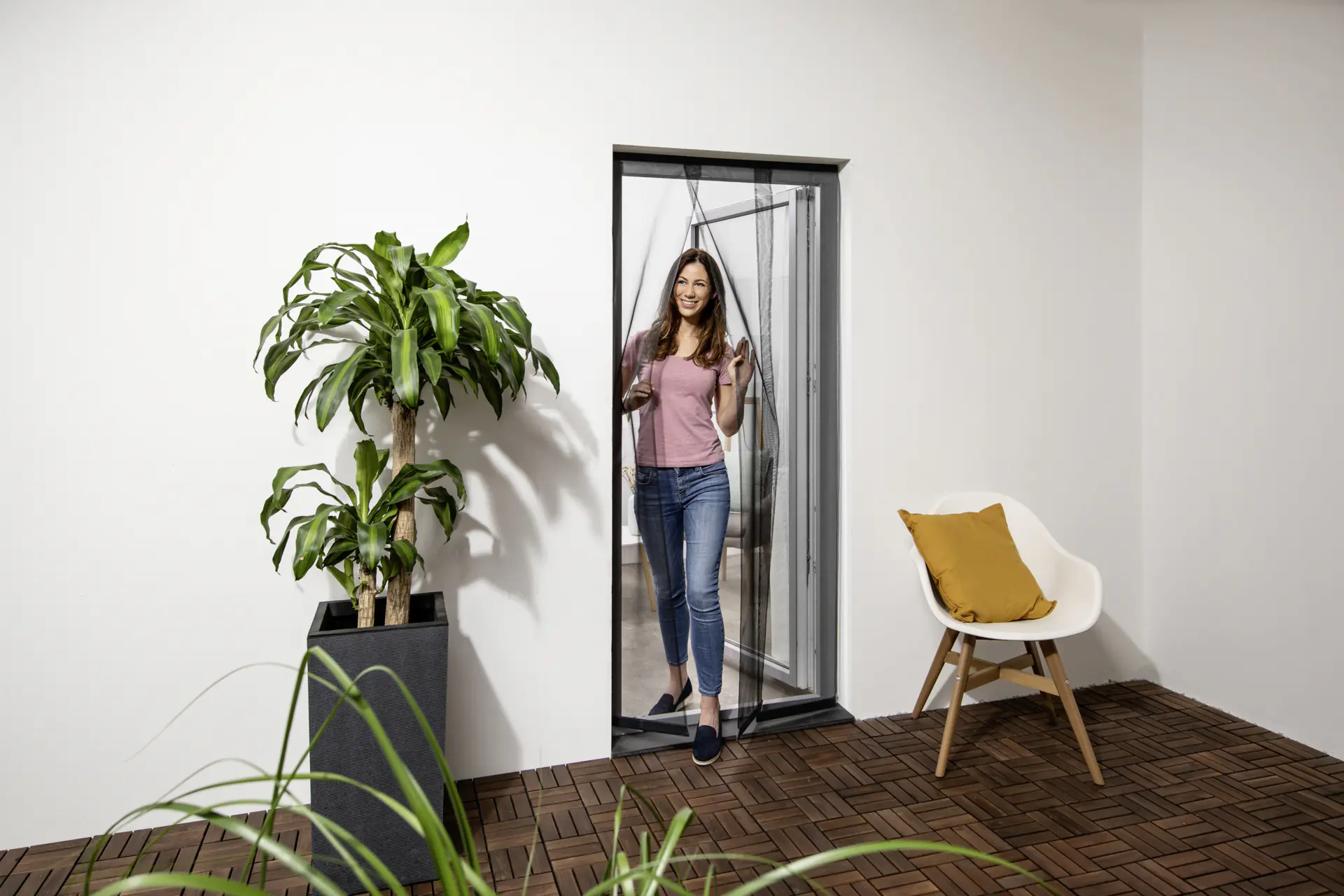 Primaster Fliegenschutz-Vorhang 95 x 220 cm anthrazit/anthrazit kürzbar