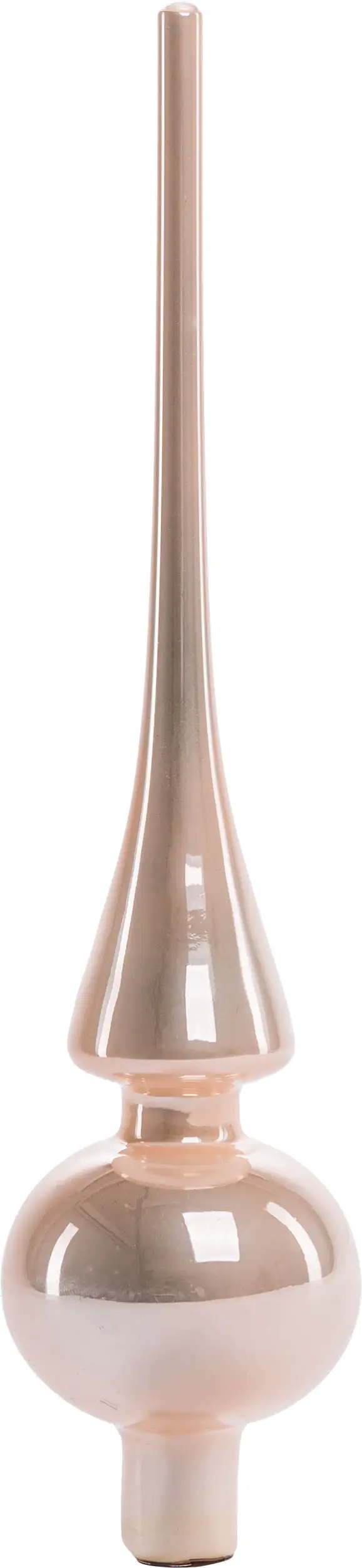 TrendLine Christbaumspitze aus Glas 26 cm champagner glänzend