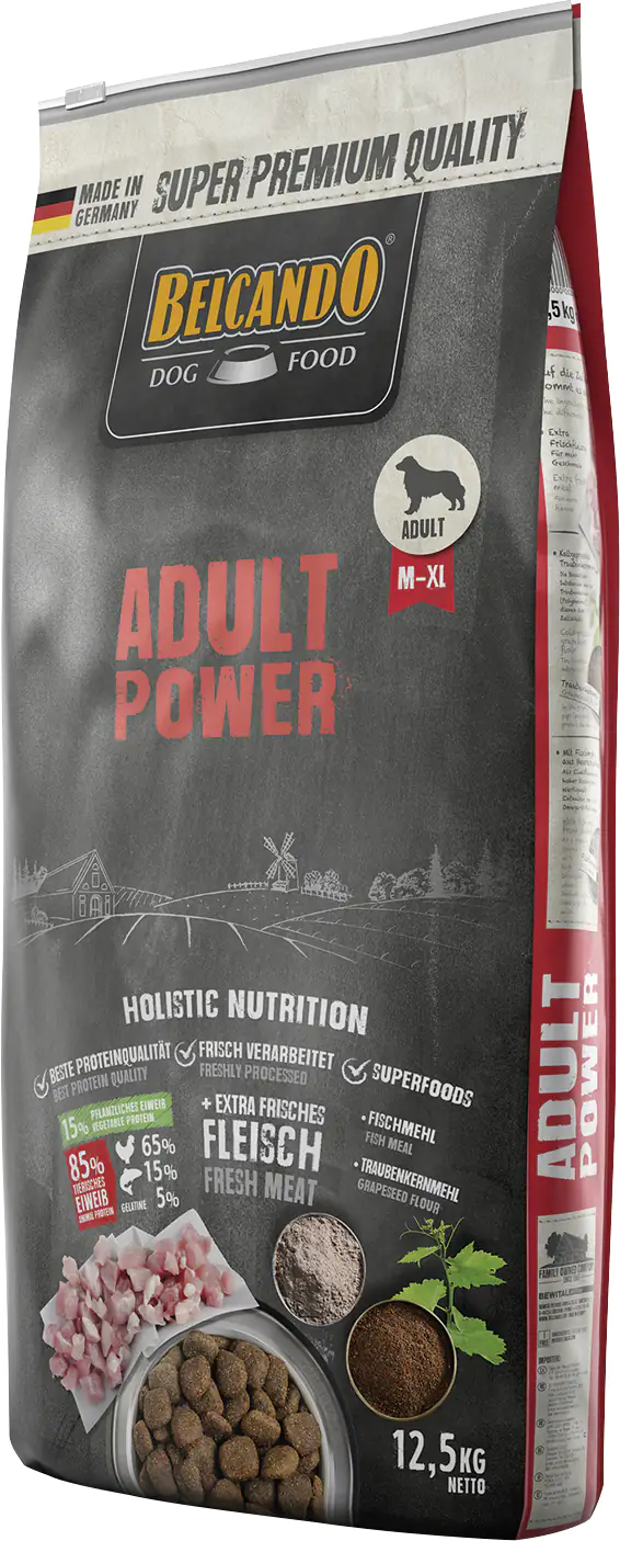 Belcando Hundetrockenfutter Adult Power 12,5 kg Geflügel & Fisch