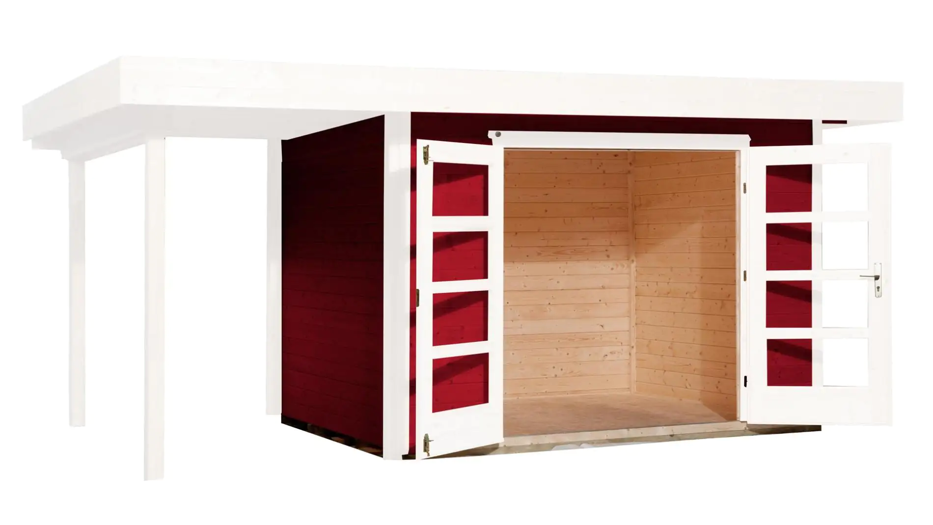 Weka Designhaus 126 A 442 x 241 cm schwedenrot mit Fußboden