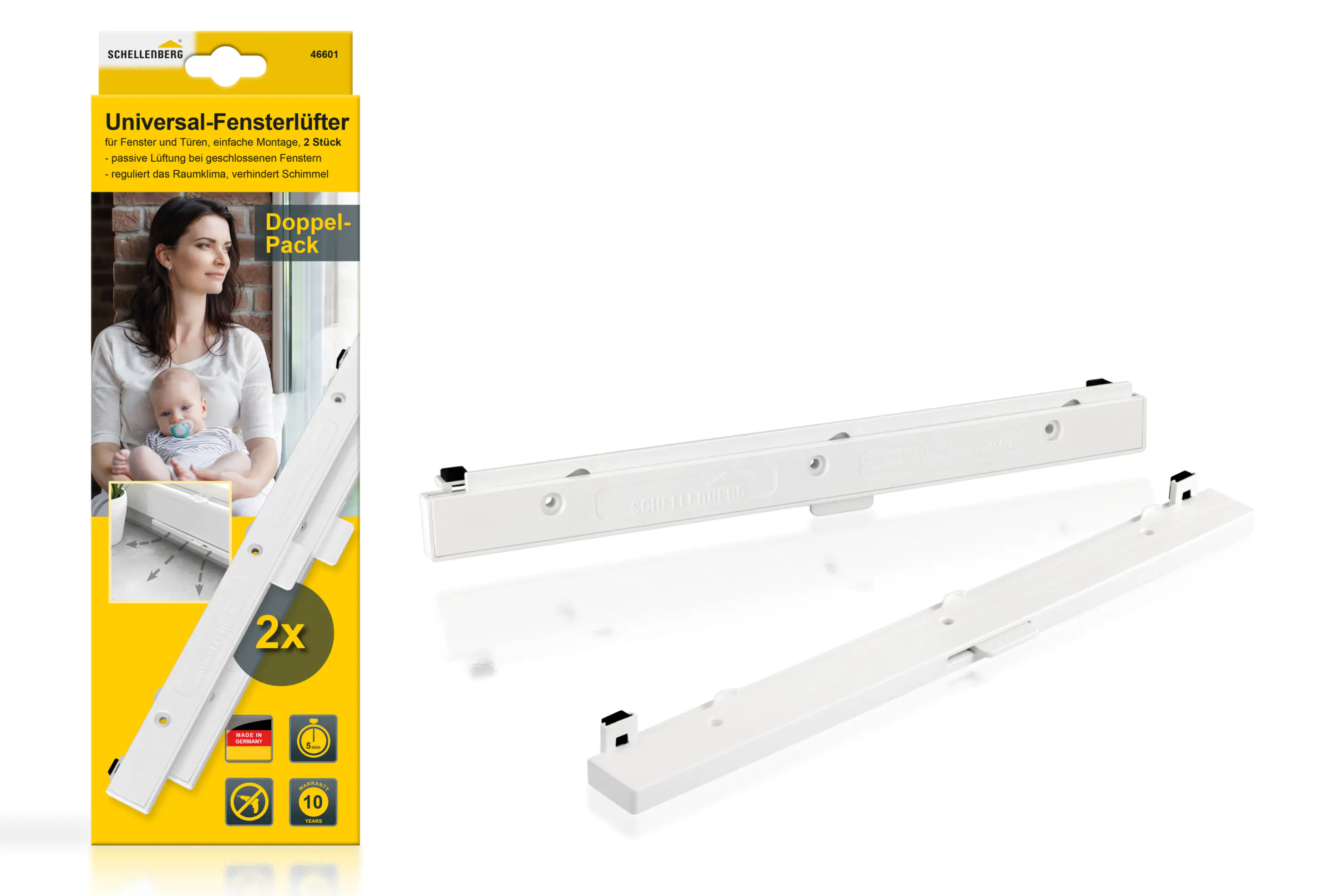 Schellenberg Universal-Fensterlüfter weiß Starterset