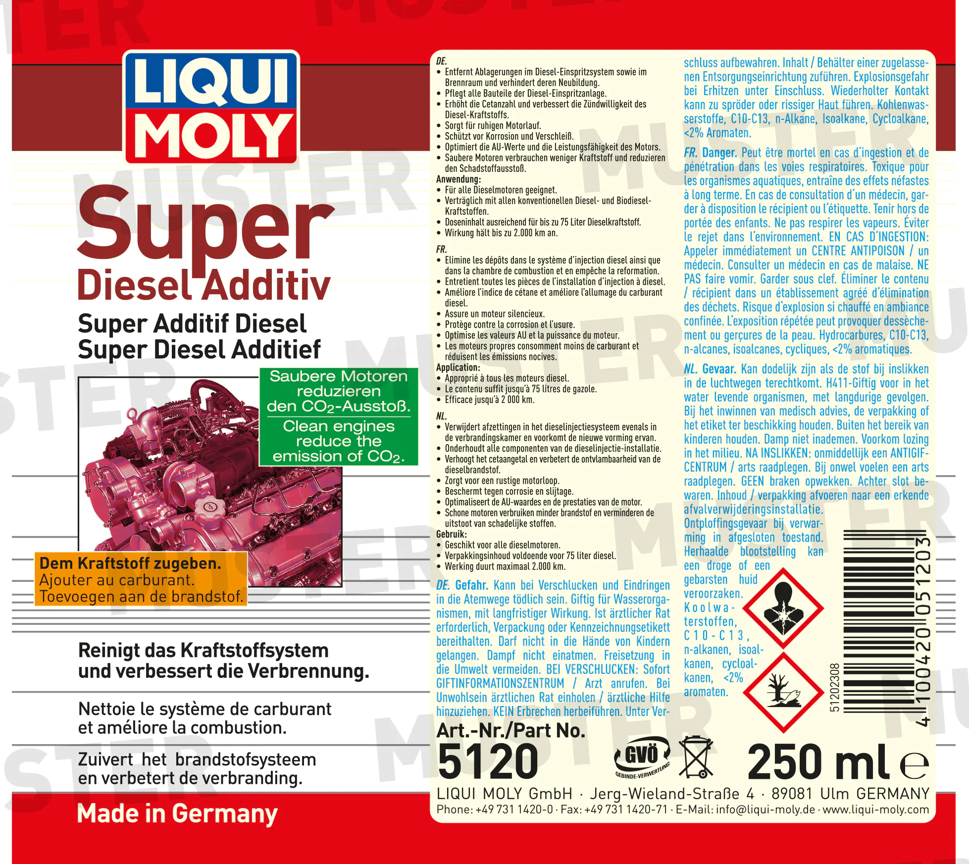 Liqui Moly Super Diesel Additiv 250 ml Liqui Moly Super Diesel Additiv 250 ml