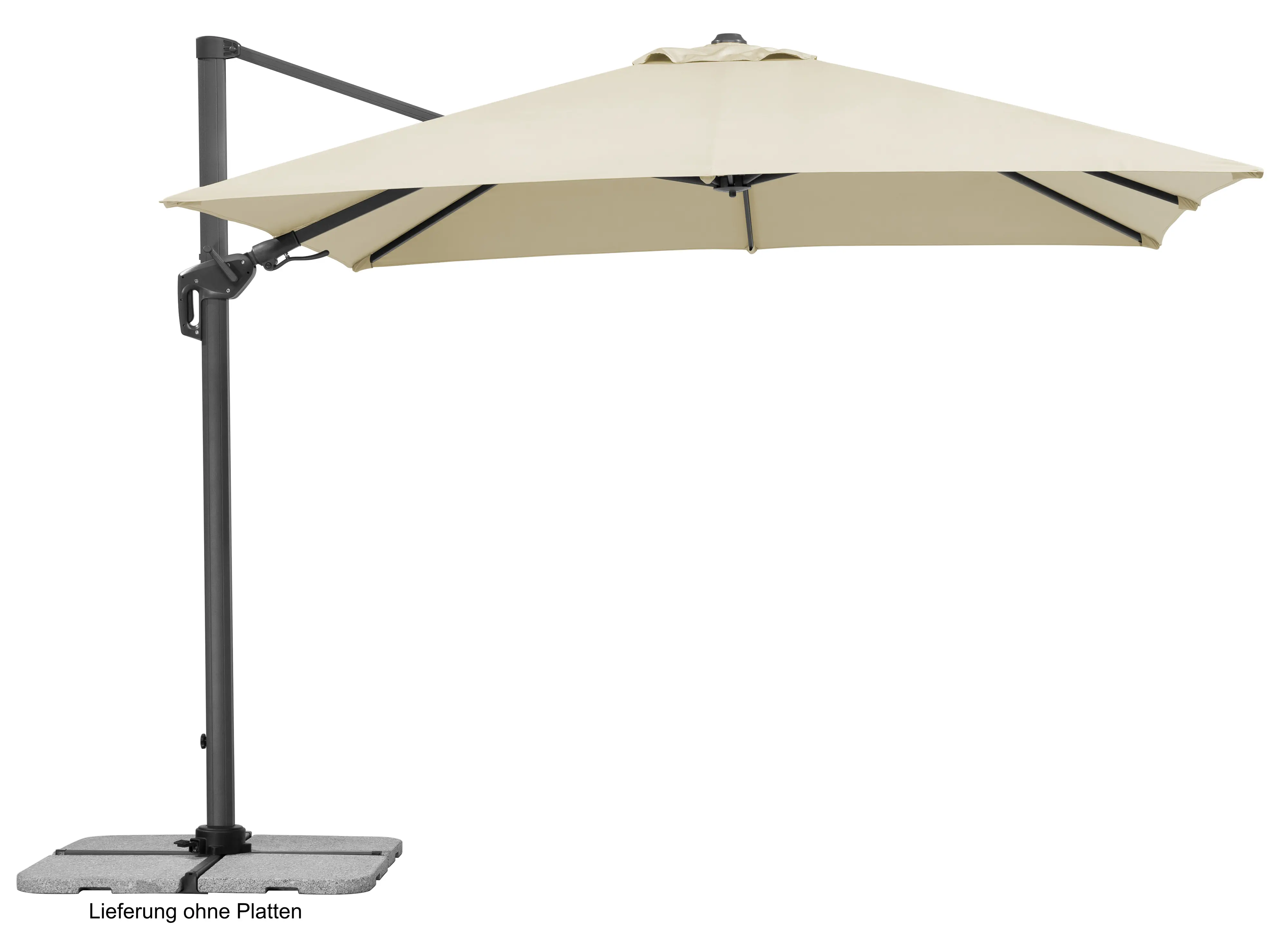 Schneider Ampelschirm Rhodos Twist natur 300 x 300 cm