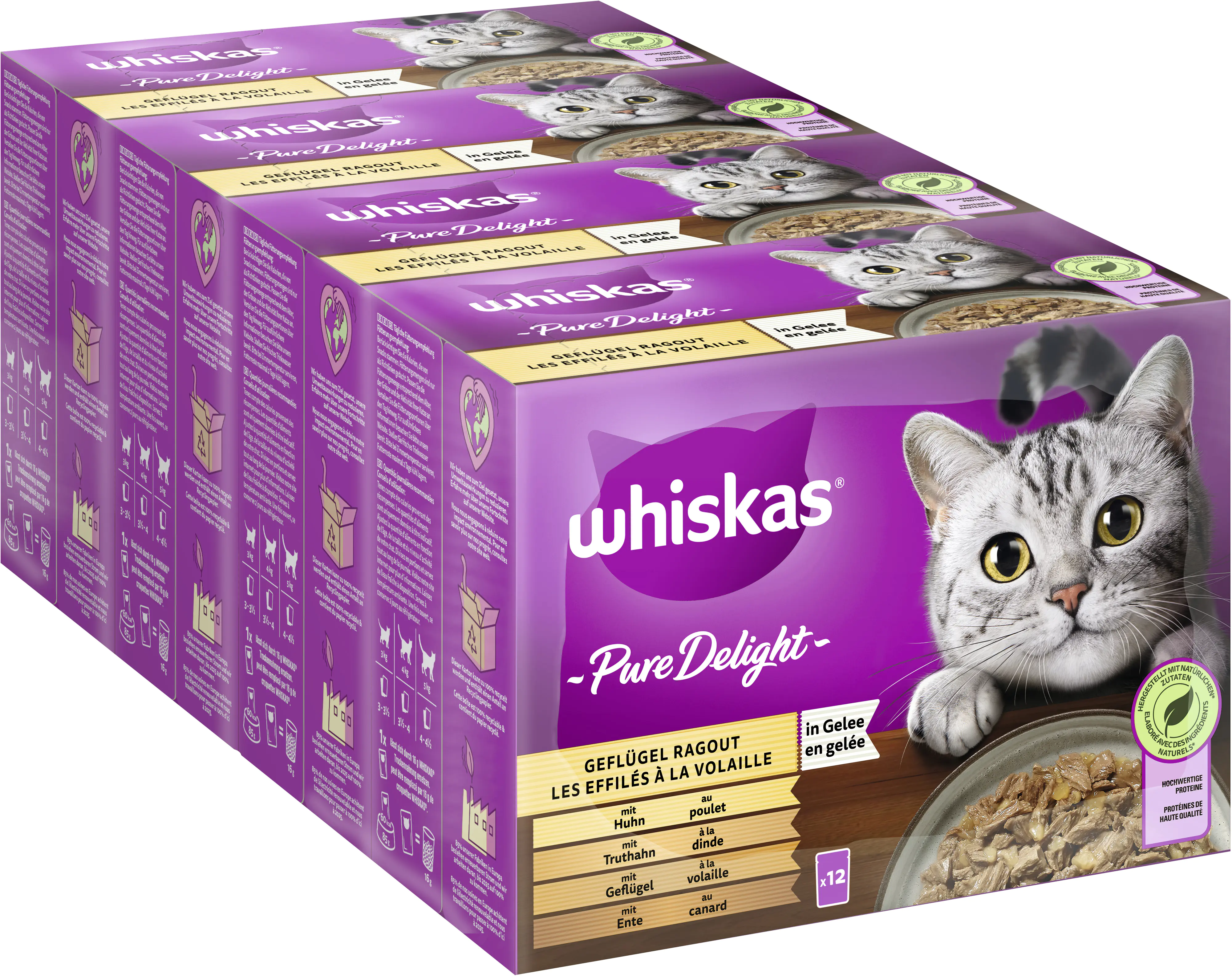 Whiskas Multipack Pure Delight Geflügelragout Katzenfutter 12 x 85 g Whiskas Multipack Pure Delight Geflügelragout Katzenfutter 12 x 85 g