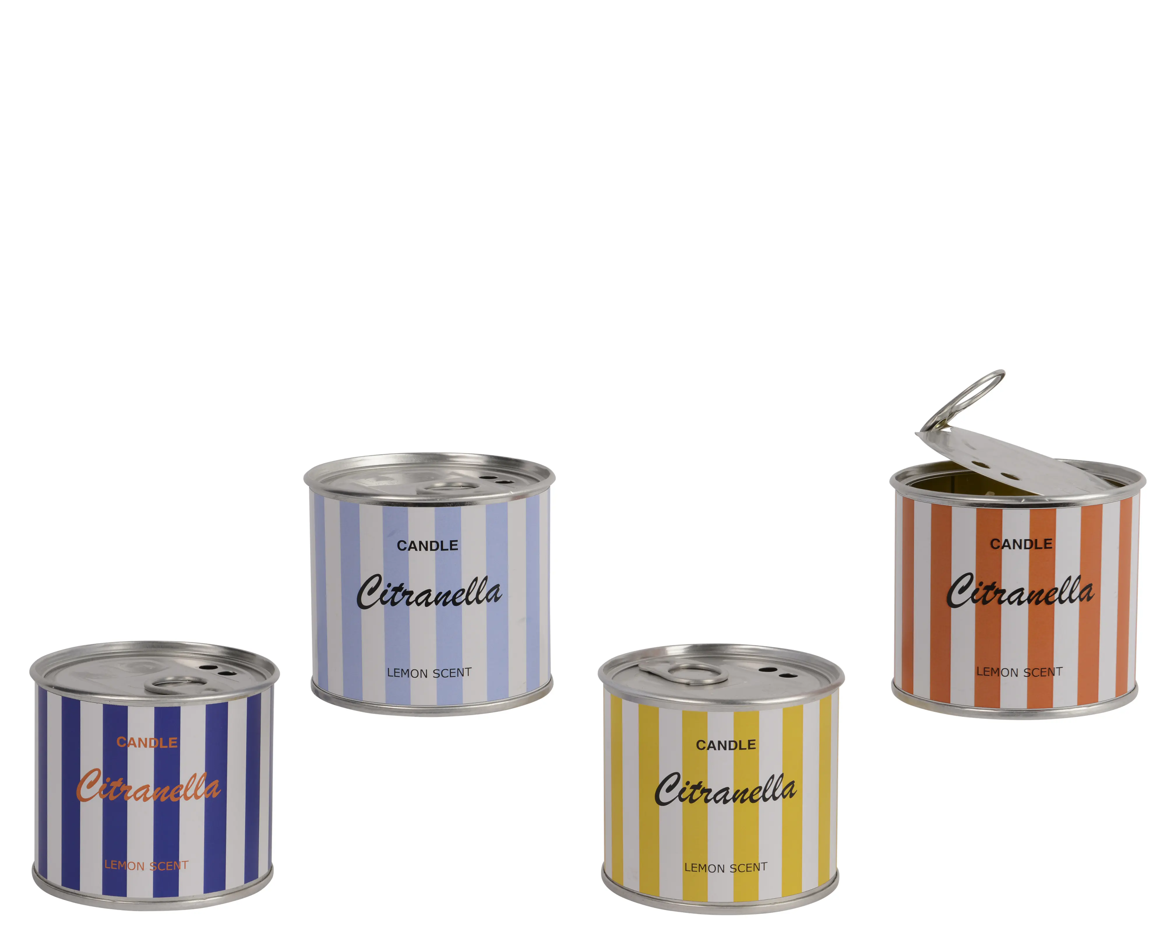 Everlands Duftkerze in Dose Citronella Ø 7,7 x 6,6 cm bunt