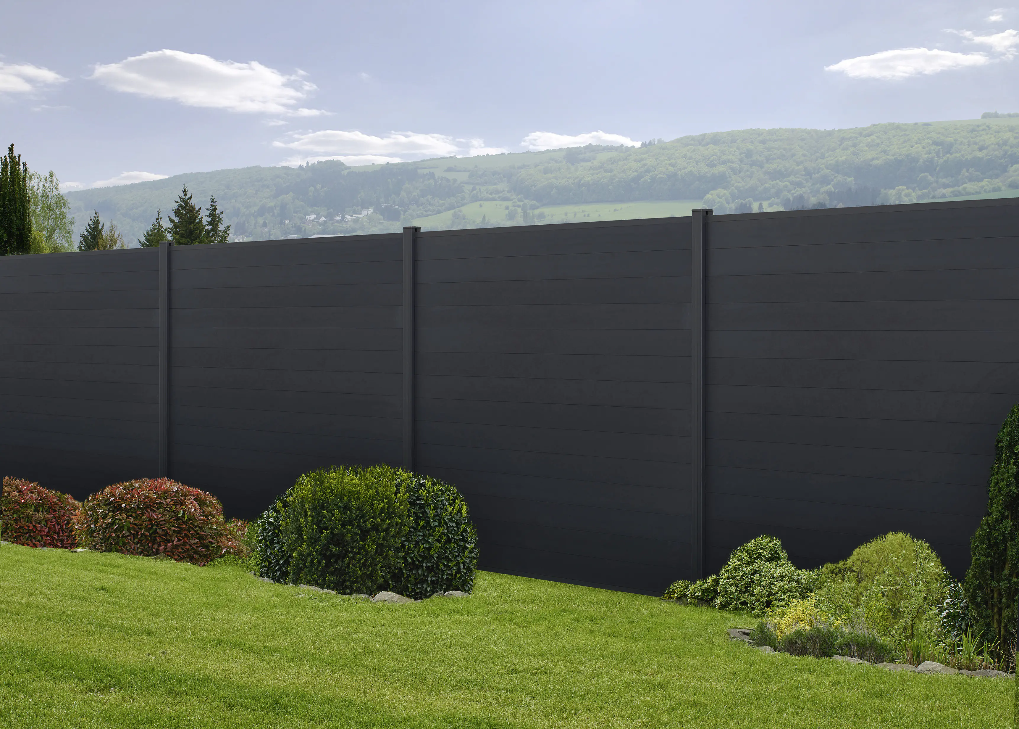 Floraworld Befestigungs-Set Steckzaun Aluminium anthrazit