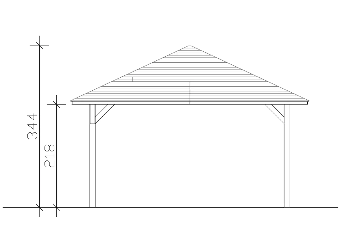 SKAN HOLZ Pavillon Cannes 4 Leimholz, lasiert in Eiche hell