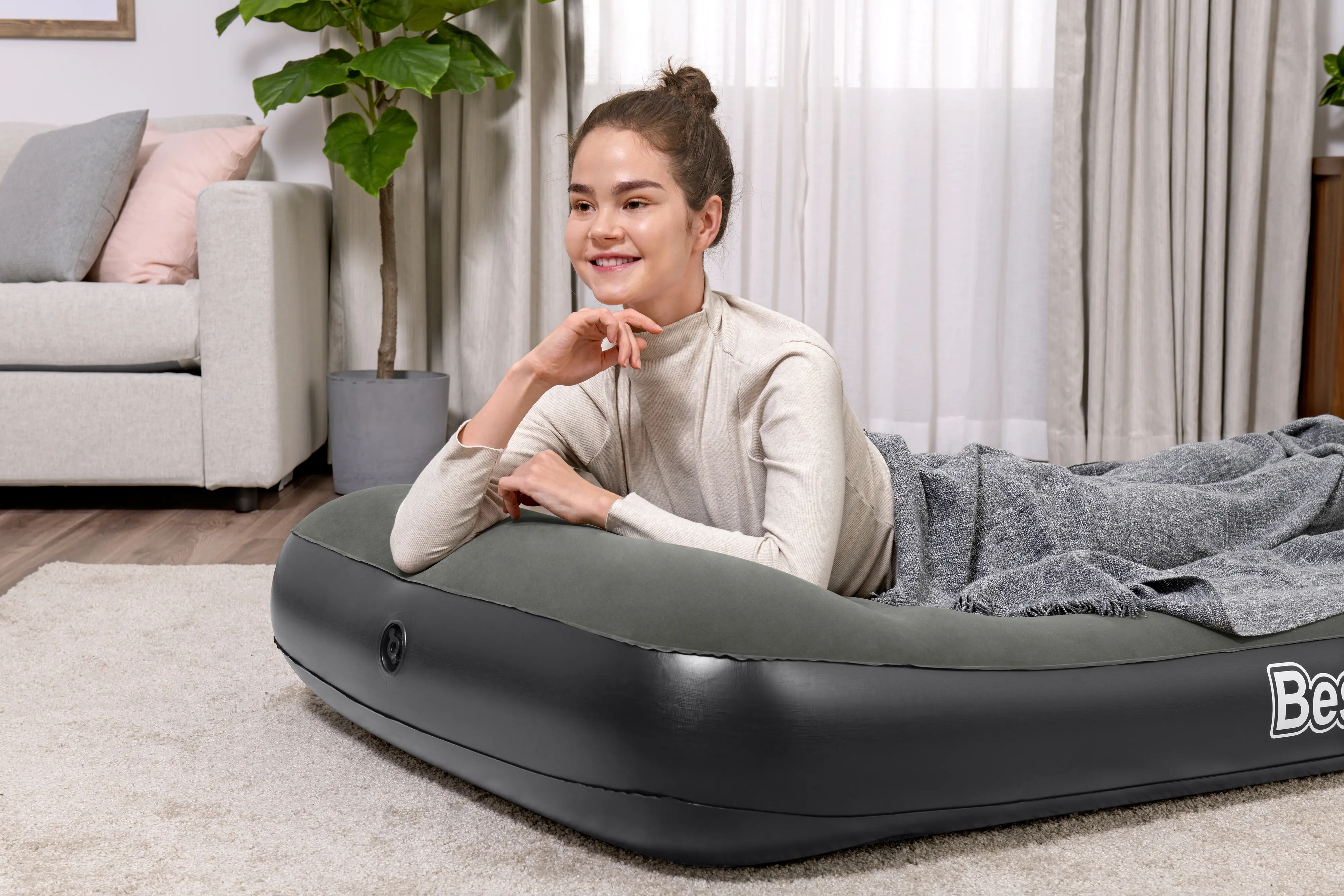 Bestway Luftbett dunkelgrau 188 x 99 x 30 cm