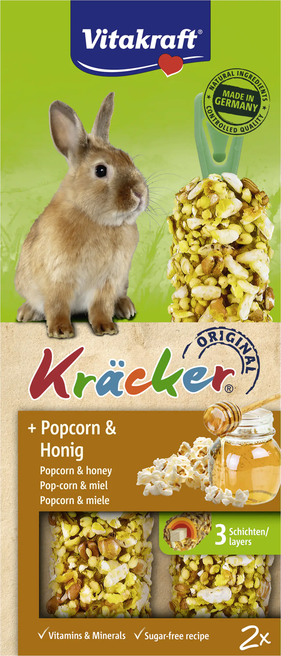 Vitakraft Kräcker® Popcorn & Honig 2 Stück / 100 g