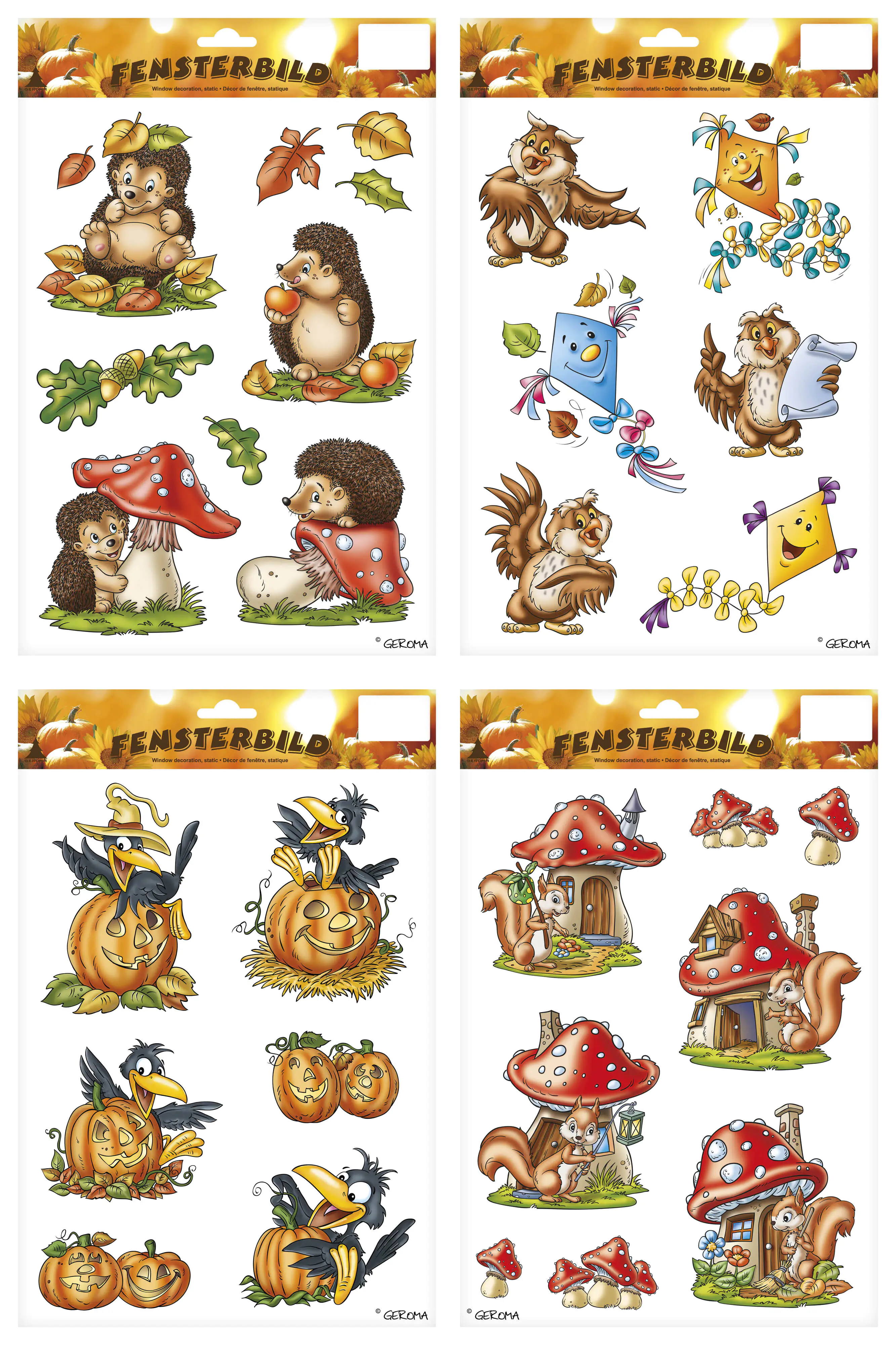 Fensterbilder Herbstmotive