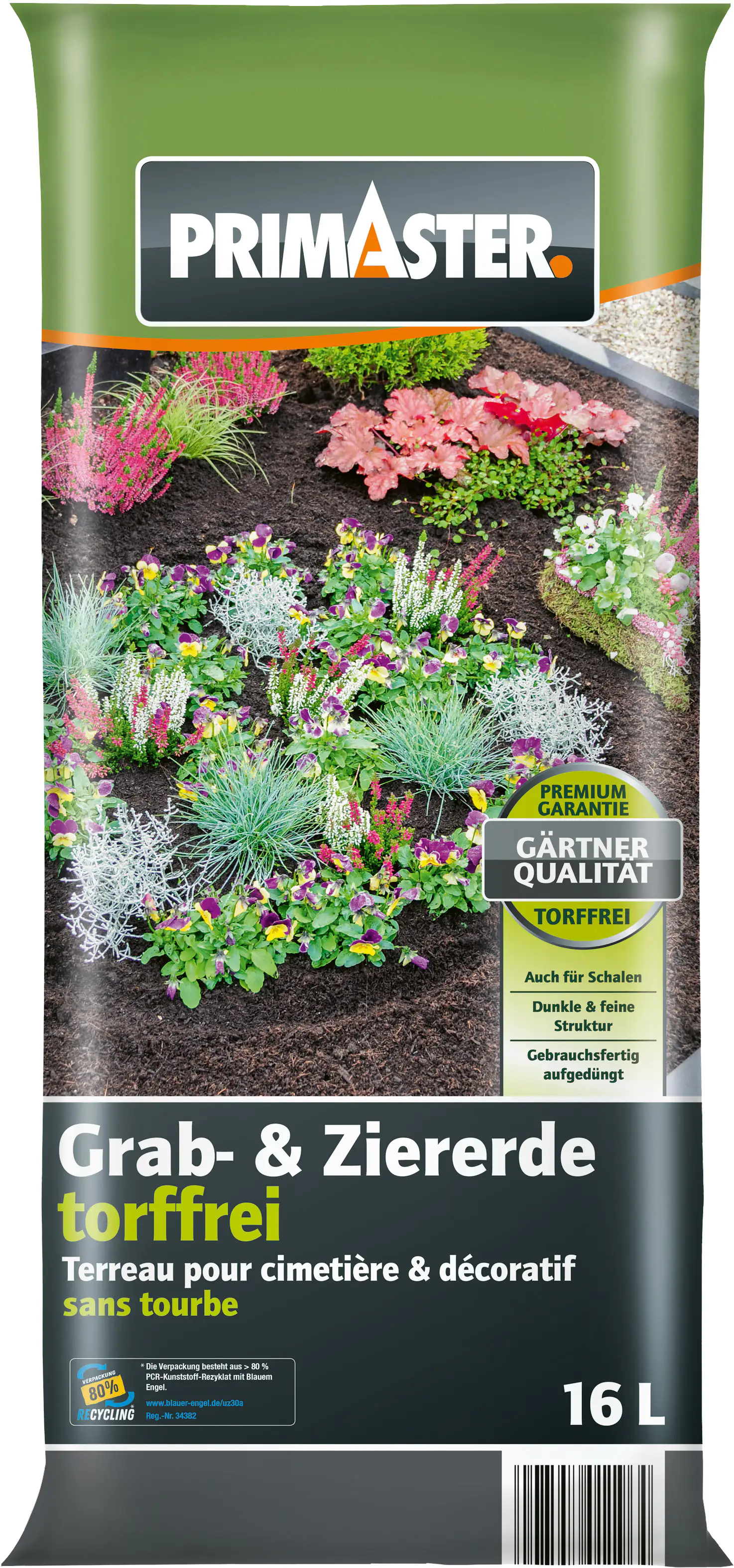 Primaster Zier- & Graberde torffrei 16 L Primaster Zier- & Graberde torffrei 16 L