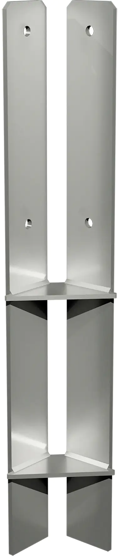 Plus Eck Pfostenfuss zum Einbetonieren - 9x9x60 cm  Länge 60 cm