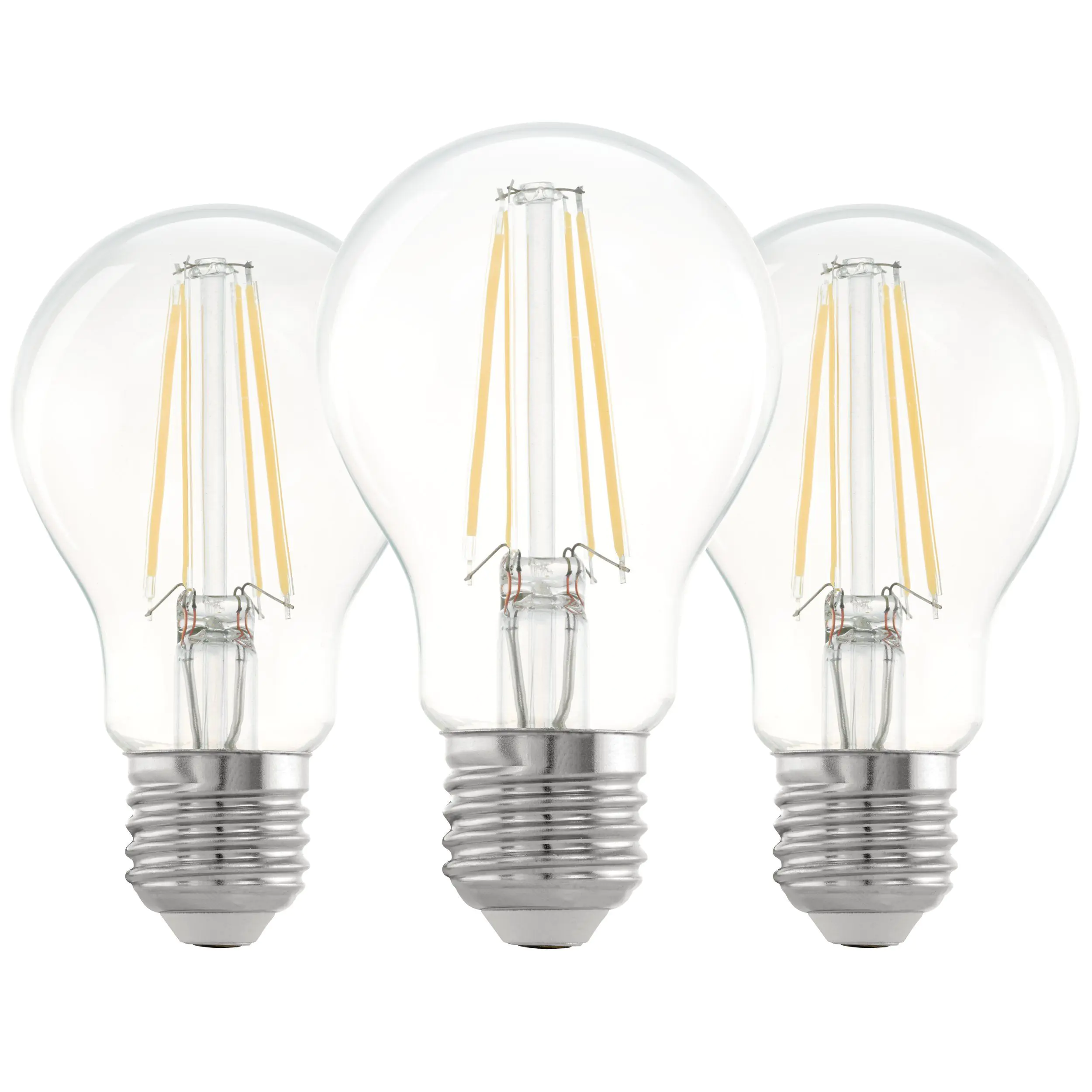 Eglo LED Leuchtmittel E27 A60 7W, 806 lm, 3000K, warmweiß, klar, 3er Set Eglo LED Leuchtmittel E27 A60 7W, 806 lm, 3000K, warmweiß, klar, 3er Set