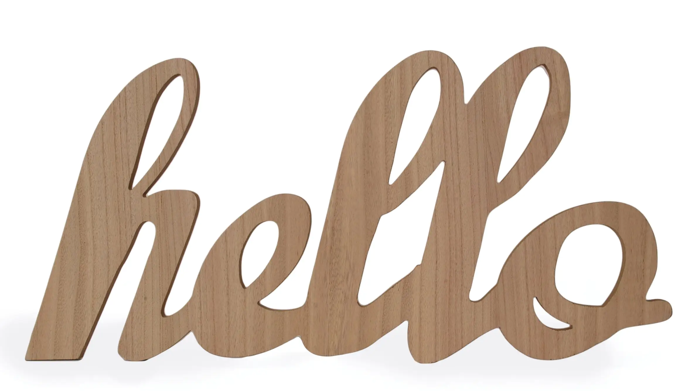 Schriftzug XL Hello Holz  60x29x1,2 cm