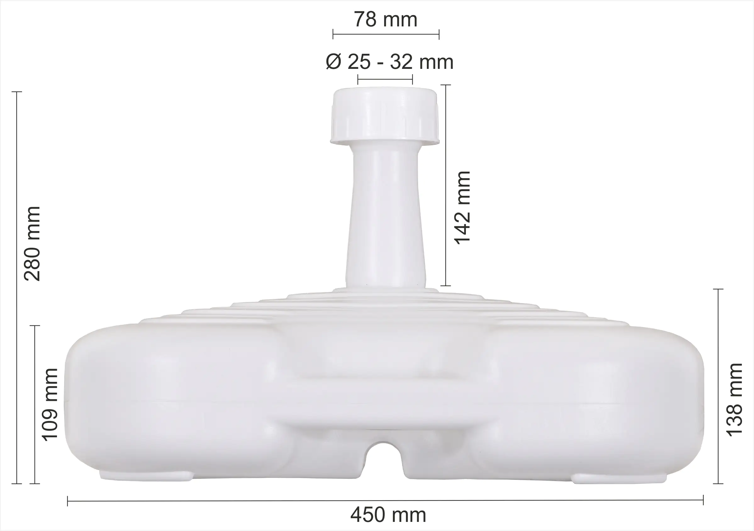 Schneider Schirmständer PE 20 L weiß