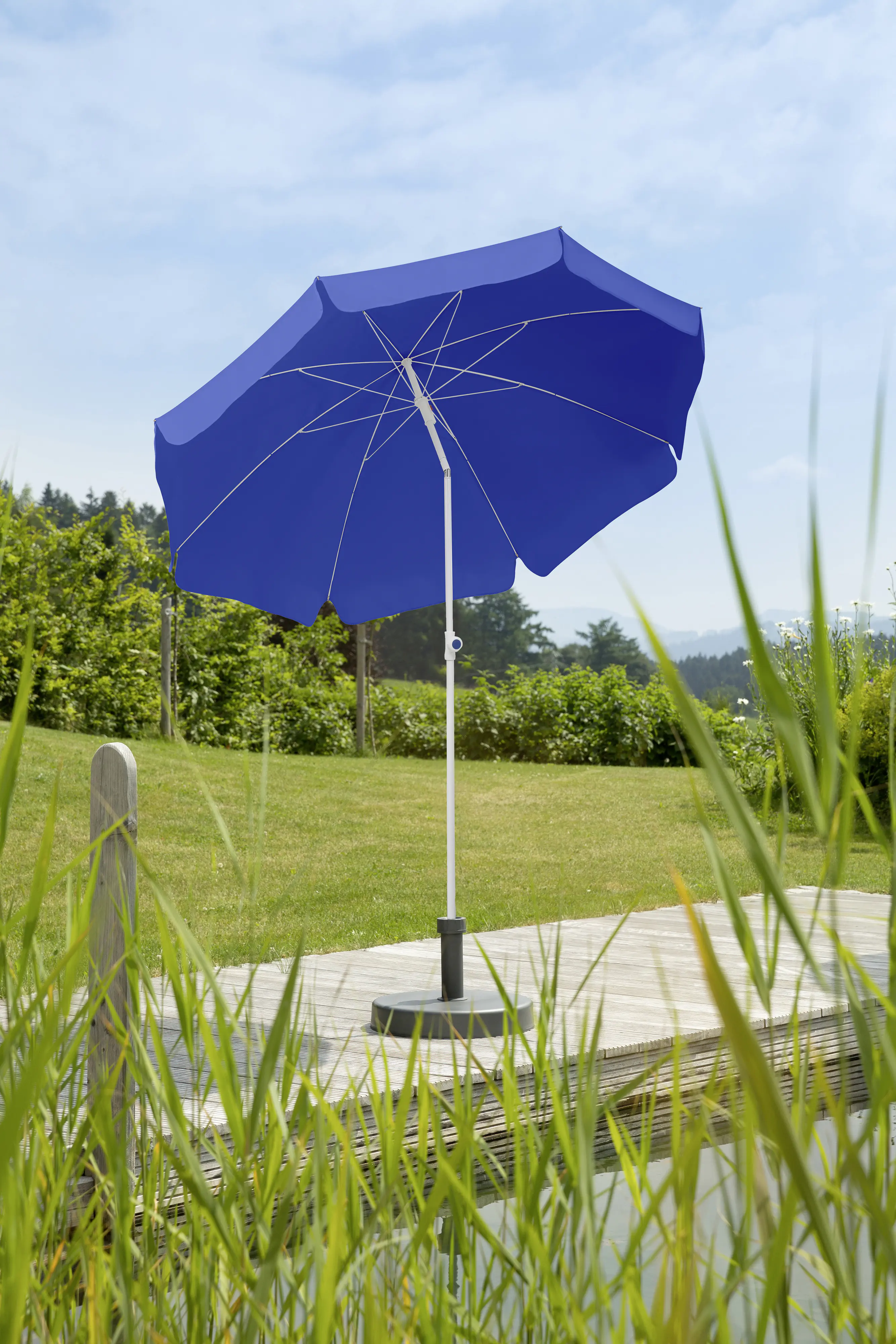 Schneider Sonnenschirm Ibiza blau Ø 200 cm