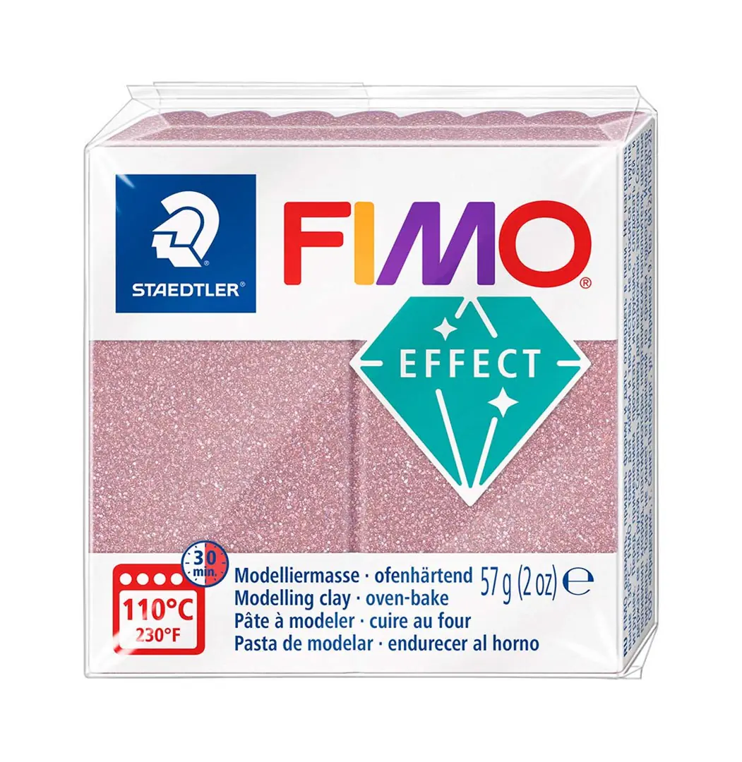 Fimo effect Modelliermasse glitter silber 57 g