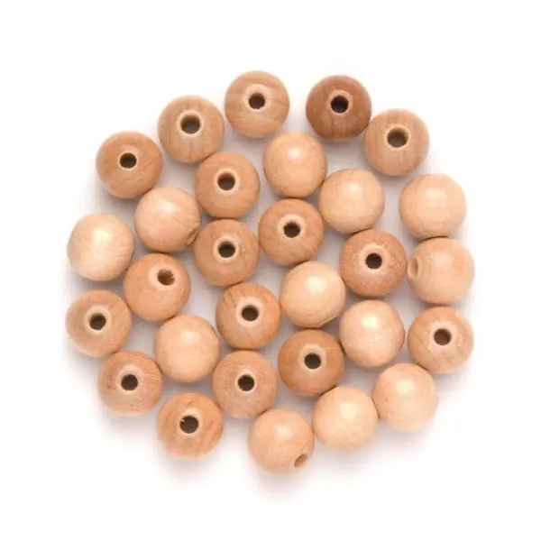 Glorex Holzperle natur 12 mm - 28 Stück