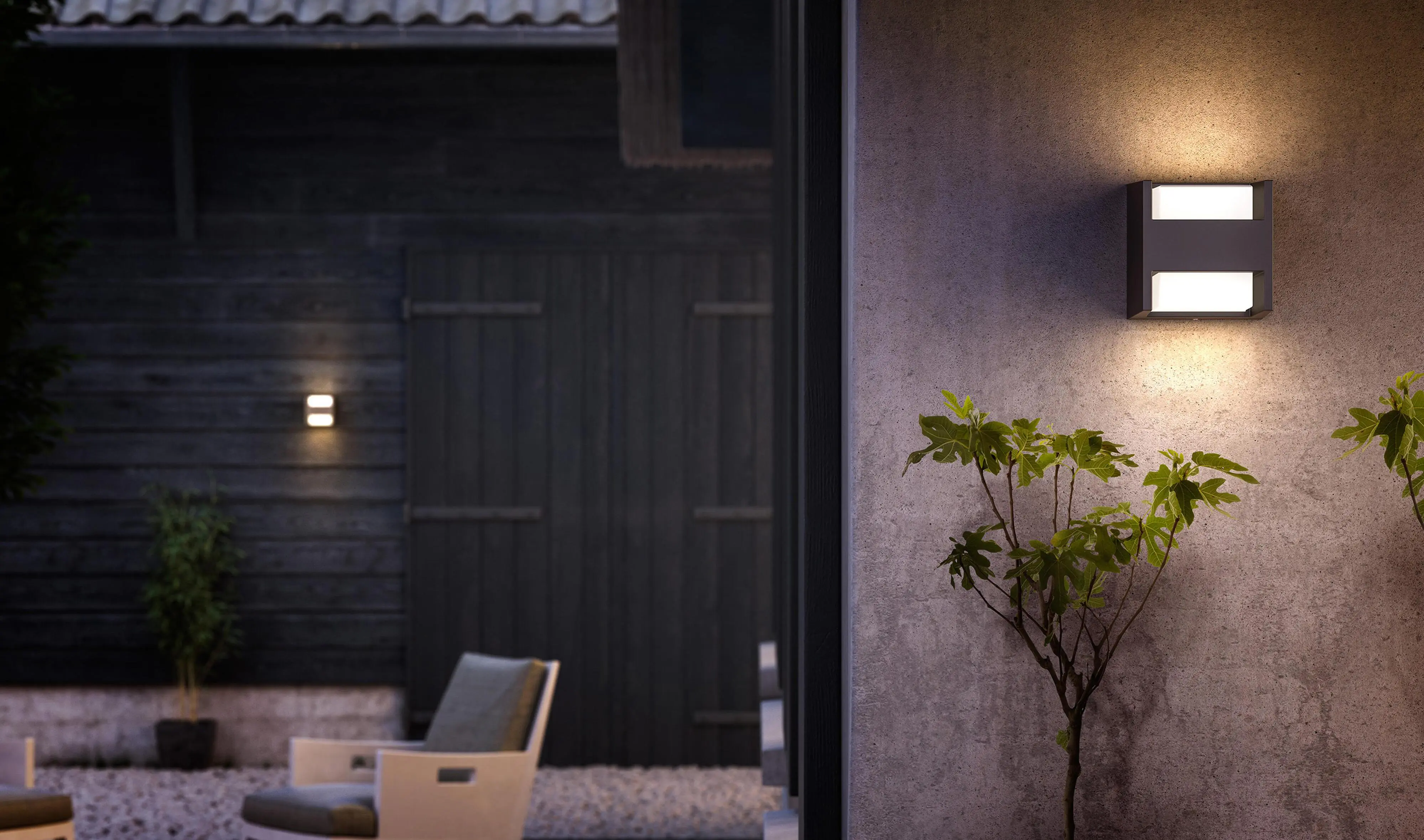 Philips LED Außenwandleuchte Arbour up/down anthrazit warmweiß