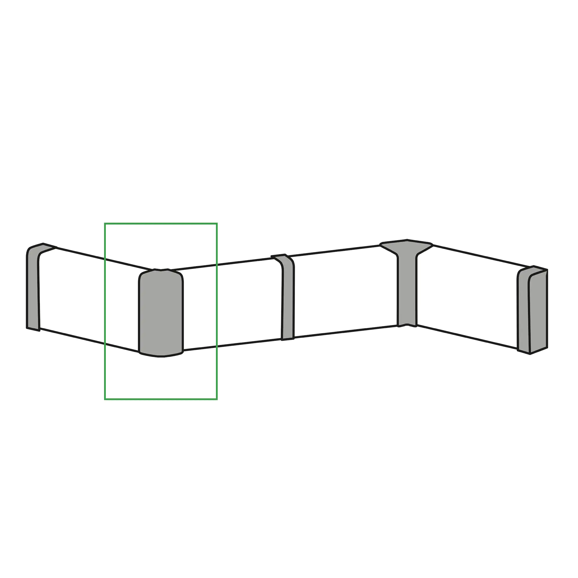 Außeneck für Kunststoffleiste KU.050 ölschiefer
