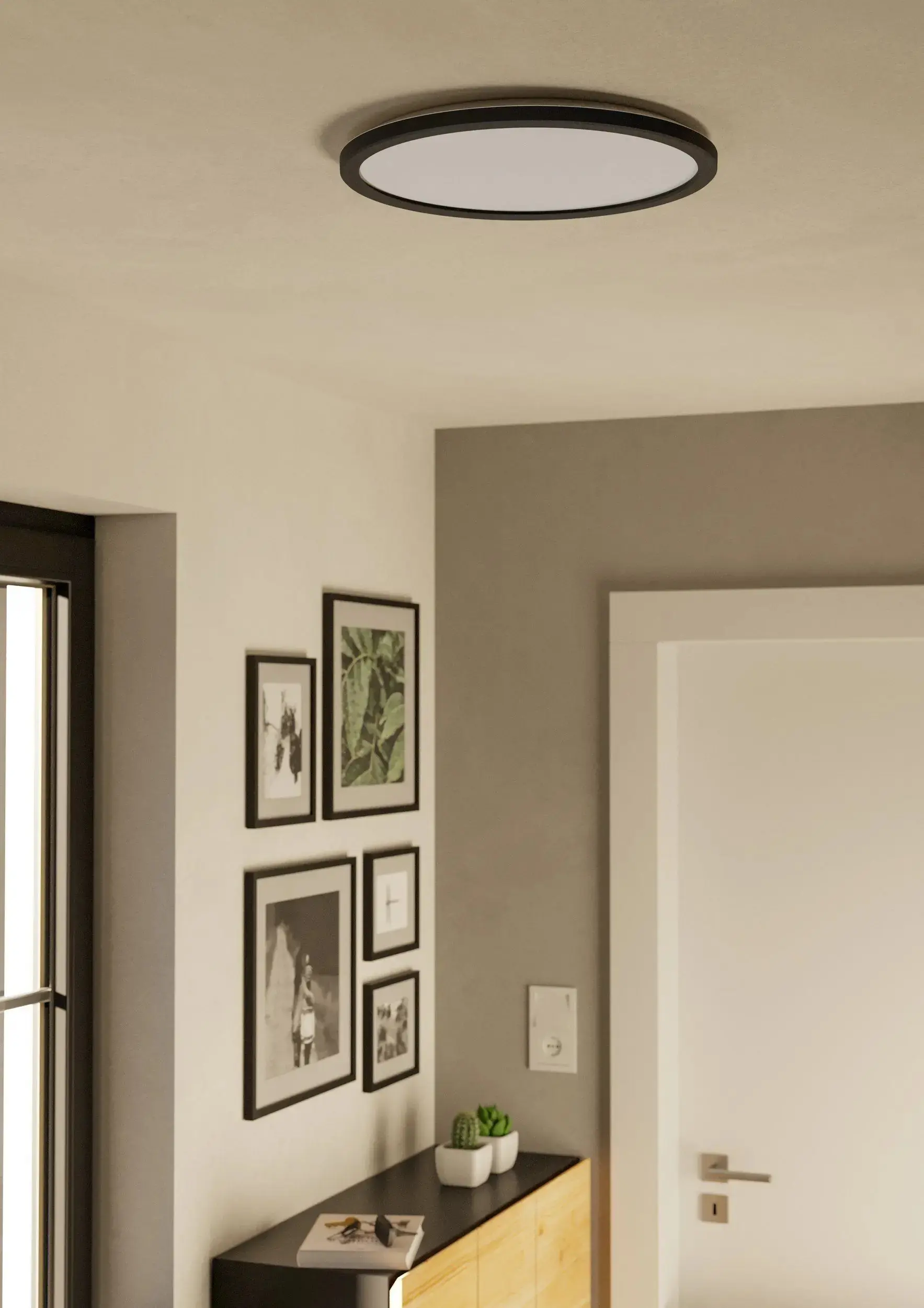 Eglo Deckenleuchte Rovito-R schwarz Ø 39 cm