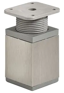 Hettich Möbelfuß 4,0 x 6 - 8 cm Edelstahl-Optik - 1 Stück