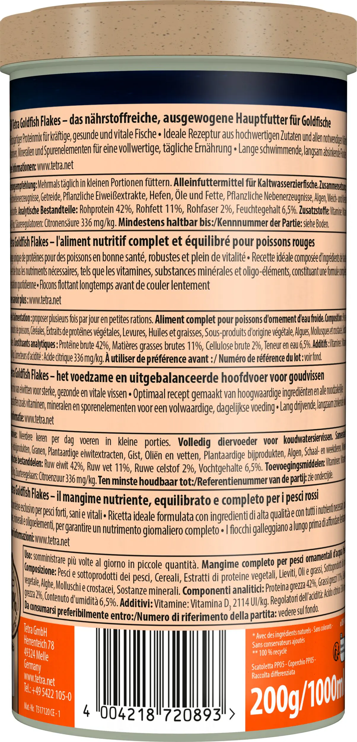 Tetra Goldfish 1 L