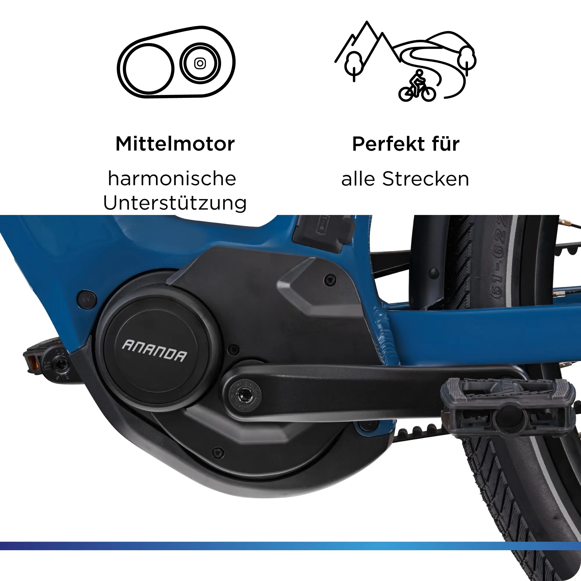 Zündapp E-Bike Trekking X850 Pro 27,5 Zoll 5-Gang 550 Wh blau