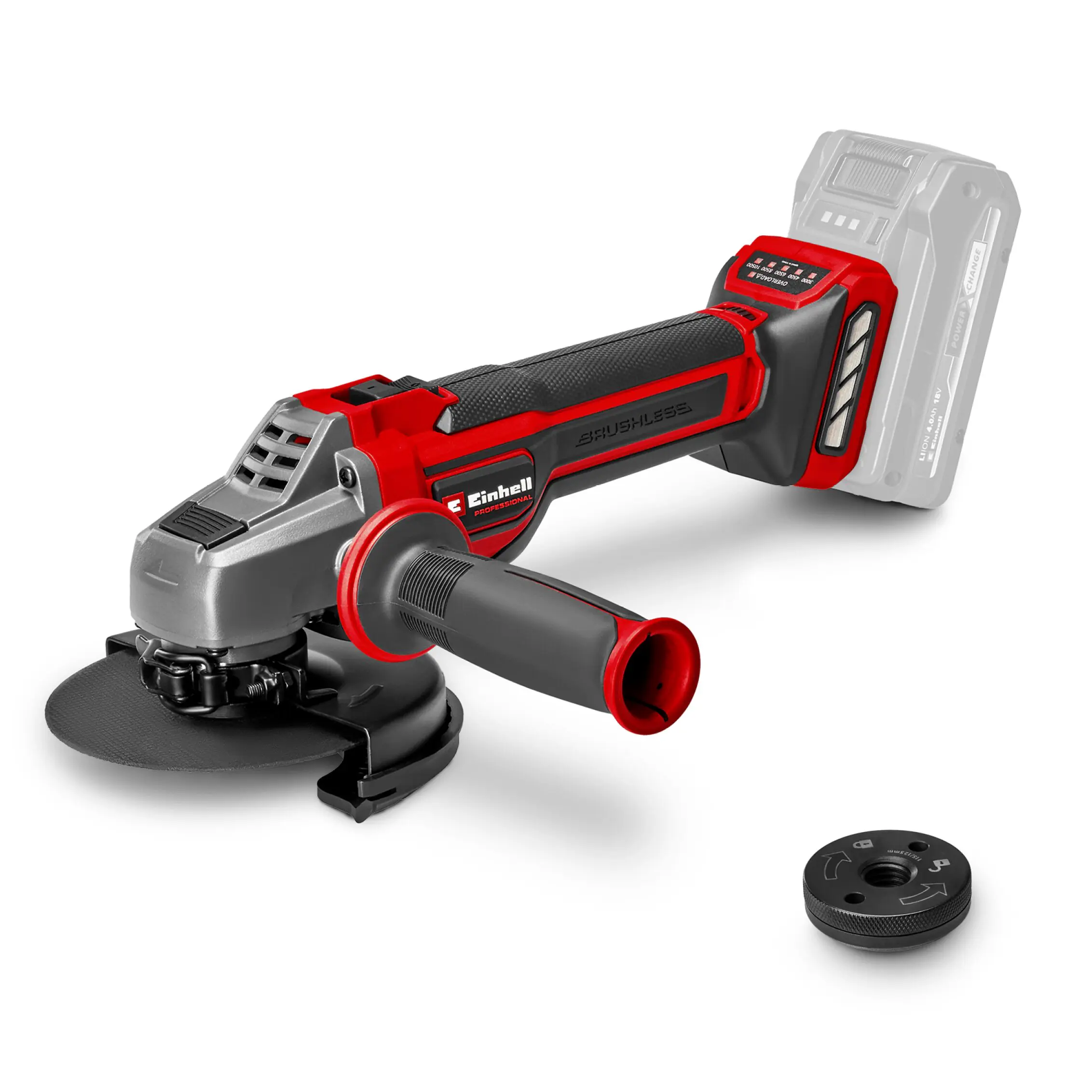 Einhell Professional Akku-Winkelschleifer TP-AG 18/125 CE Q Li Solo 18 V