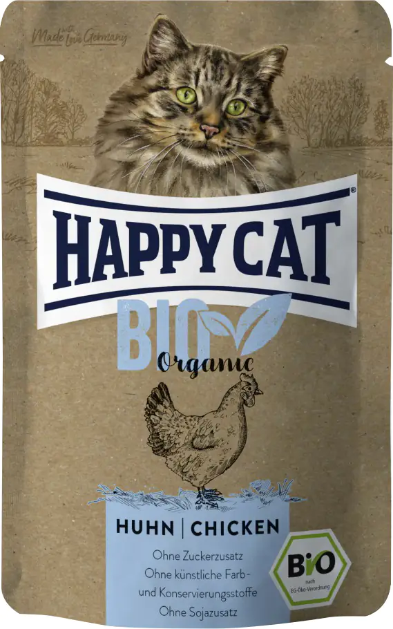HappyCat Katzenfutter Bio Organic Huhn 85 g