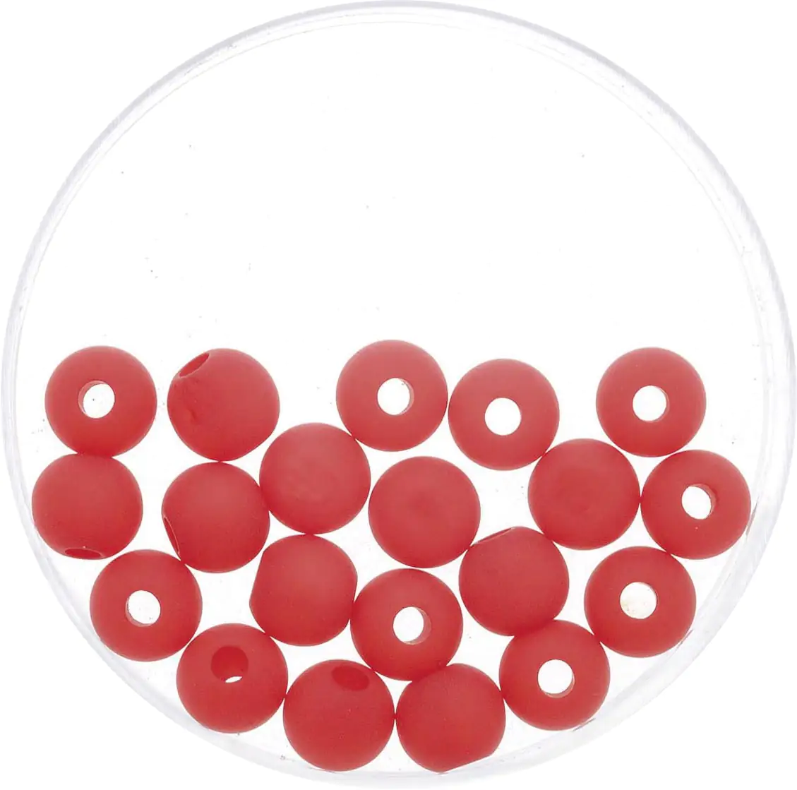 Glorex Perle Polaris 6 mm 20 Stück, matt rot