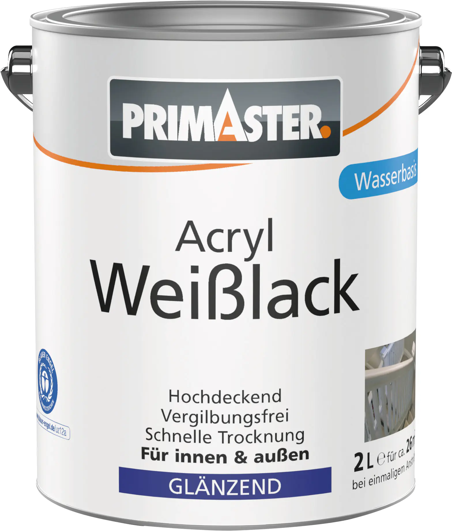 Primaster Acryl Weißlack glänzend 2 L Primaster Acryl Weißlack glänzend 2 L