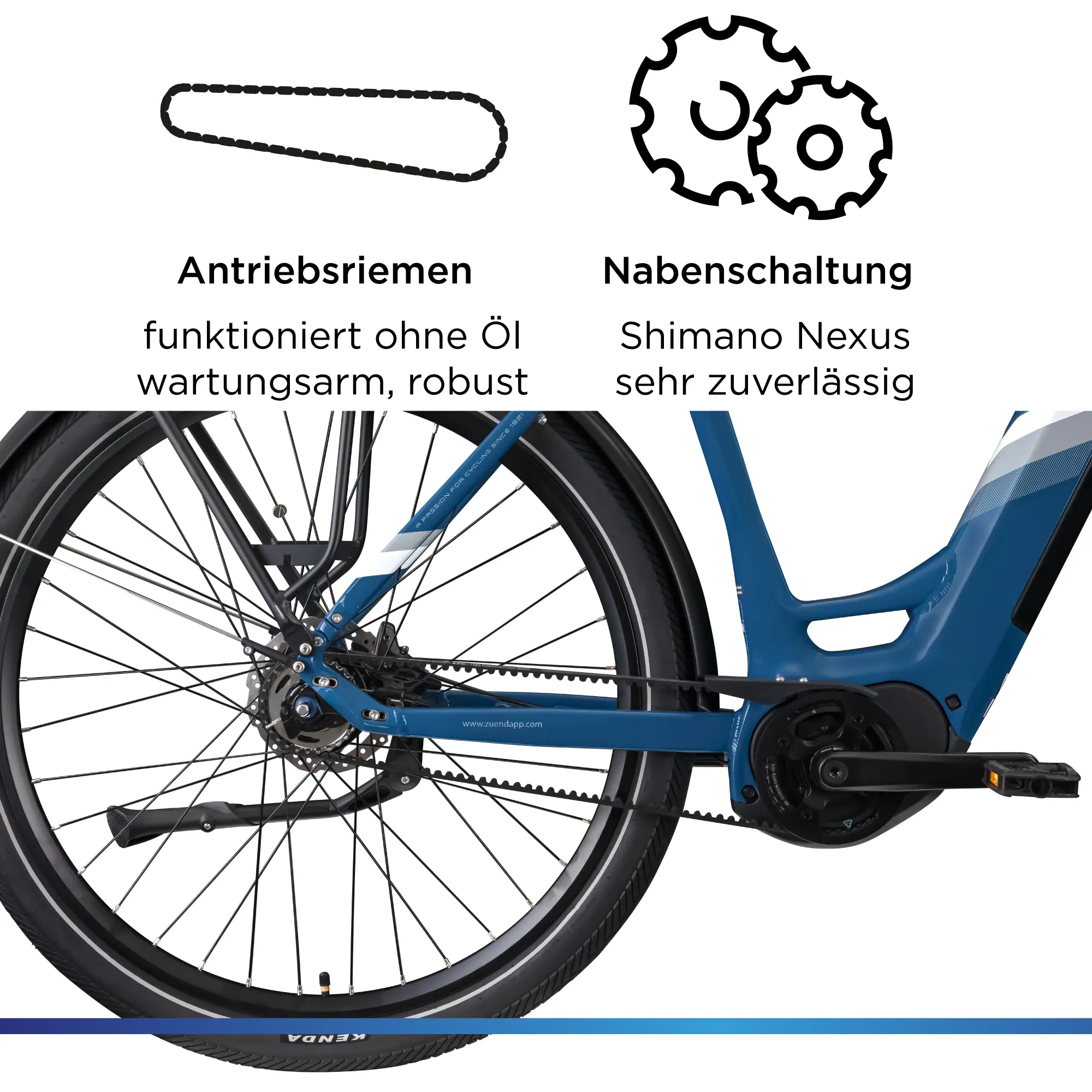 Zündapp E-Bike Trekking X850 Pro 27,5 Zoll 5-Gang 550 Wh blau