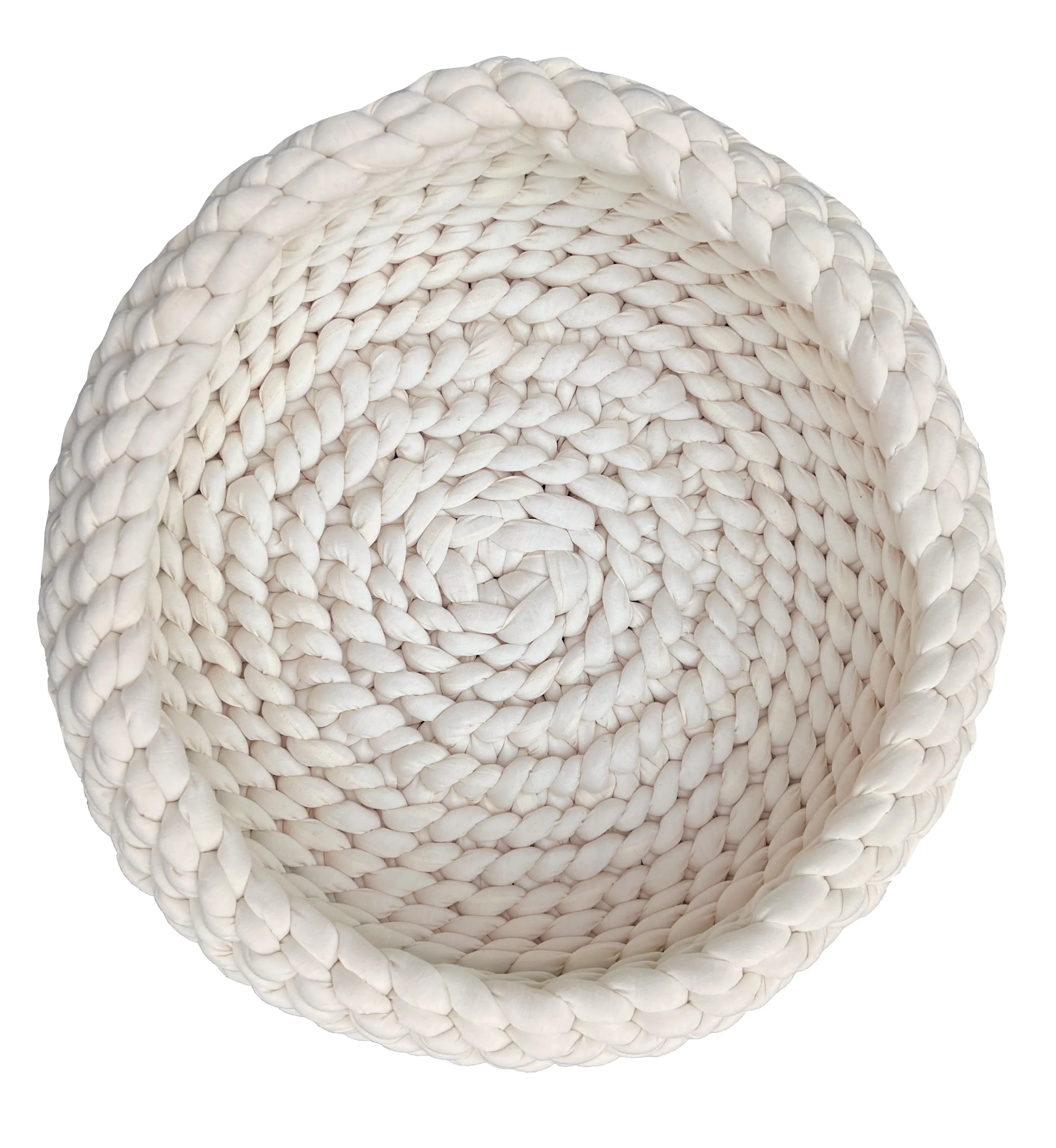 Katzenkorb Grobstrick geflochten 50 x 50 x 15 cm beige Katzenkorb Grobstrick geflochten 50 x 50 x 15 cm beige