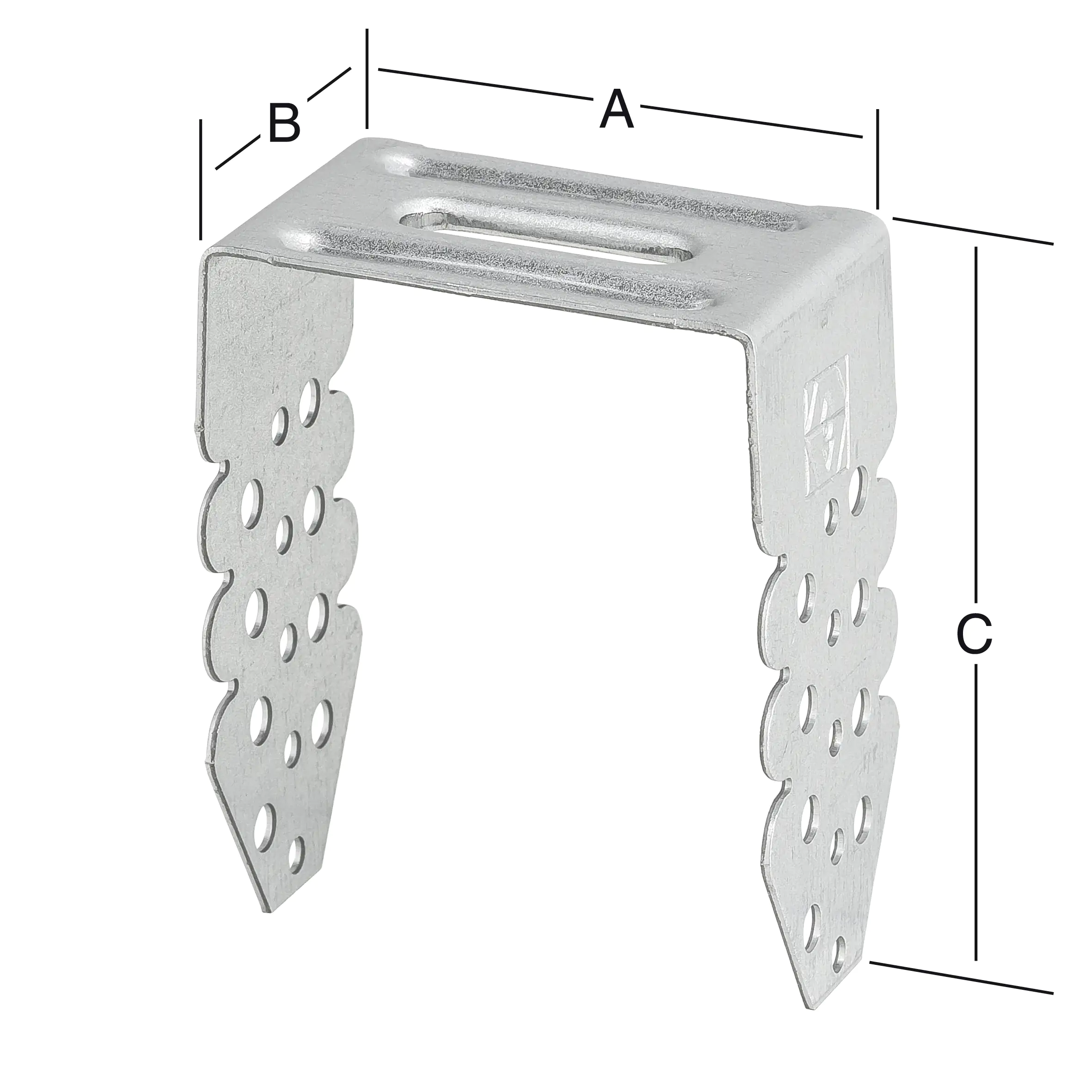 Vormann Universal-Abstandsverbinder sendzimir verzinkt 48 x 30 x 125 mm