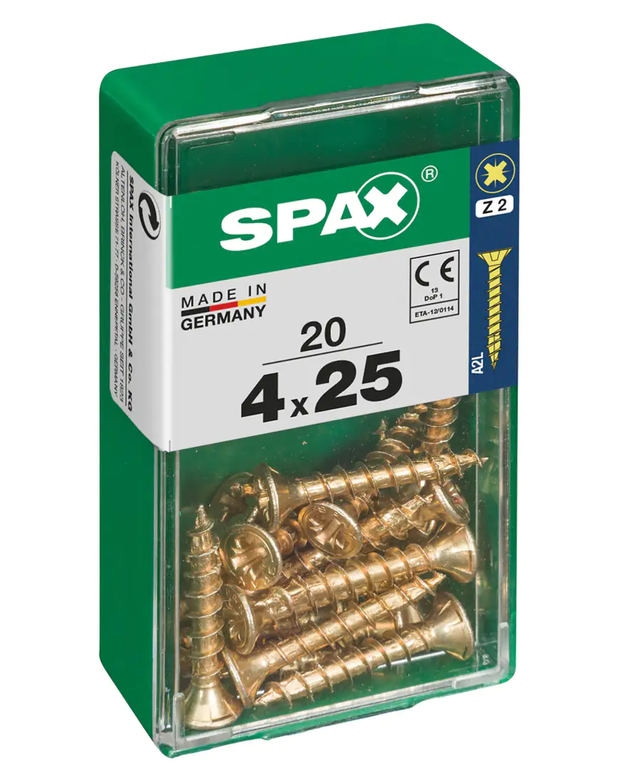 Spax Universalschrauben 4.0 x 25 mm PZ 2 - 20 Stk.